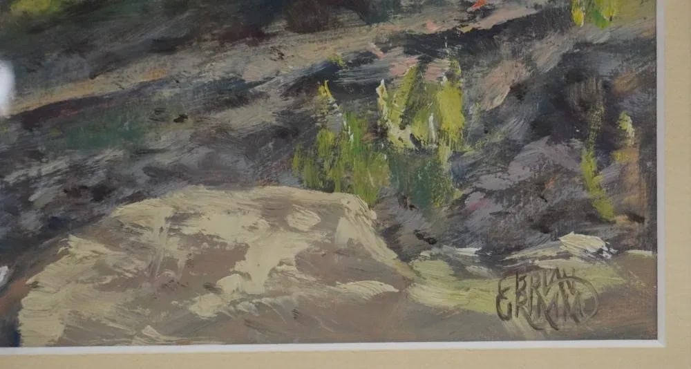 Brian Grimm Riverside Landscape Study Painting - 2