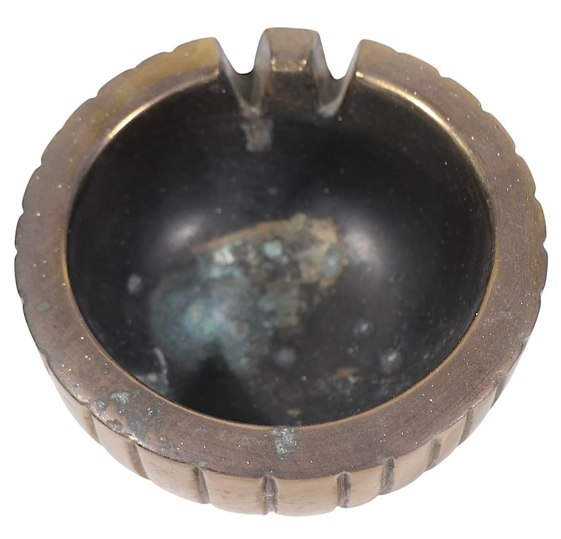 2 Pc Brutalist Mid Century Jenfred Ware Ashtray and Cigarette Box C. 1970's - 10