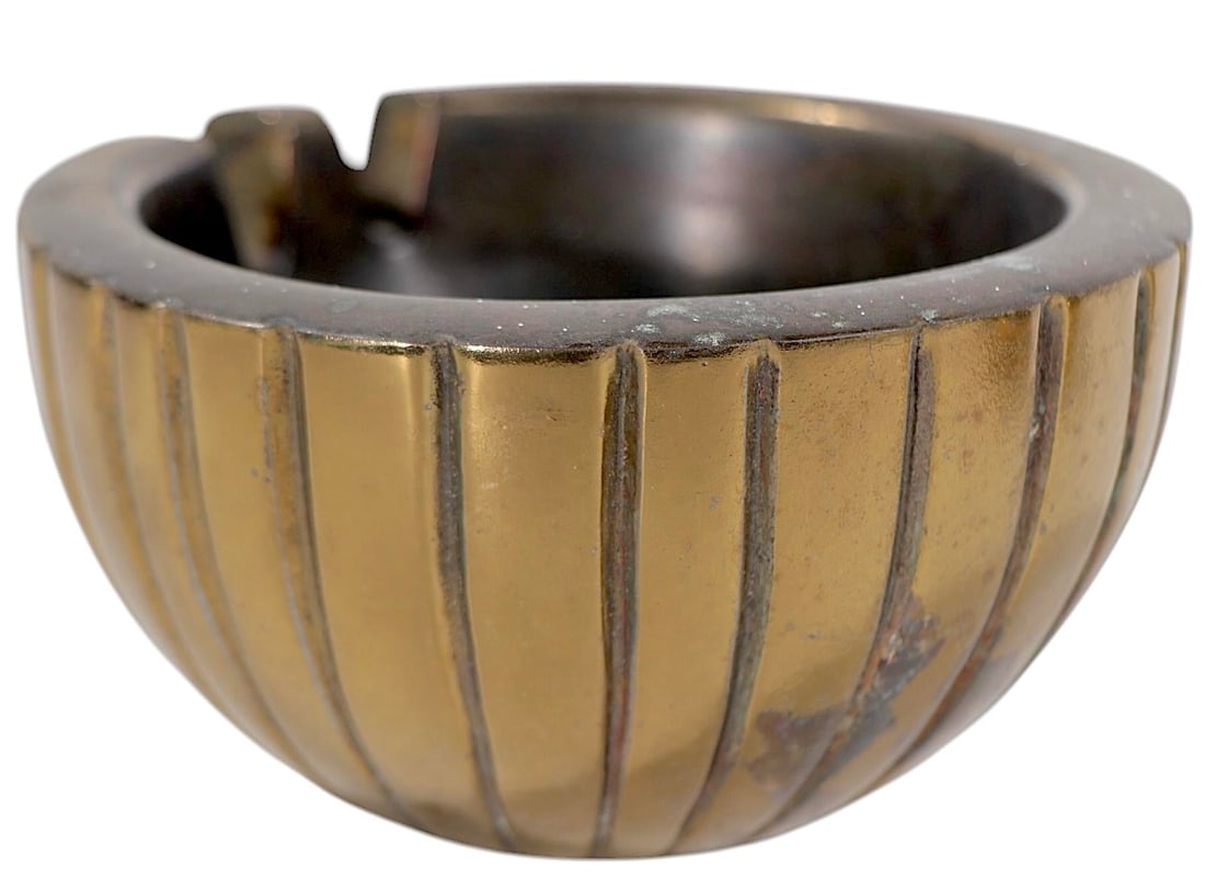 2 Pc Brutalist Mid Century Jenfred Ware Ashtray and Cigarette Box C. 1970's - 5