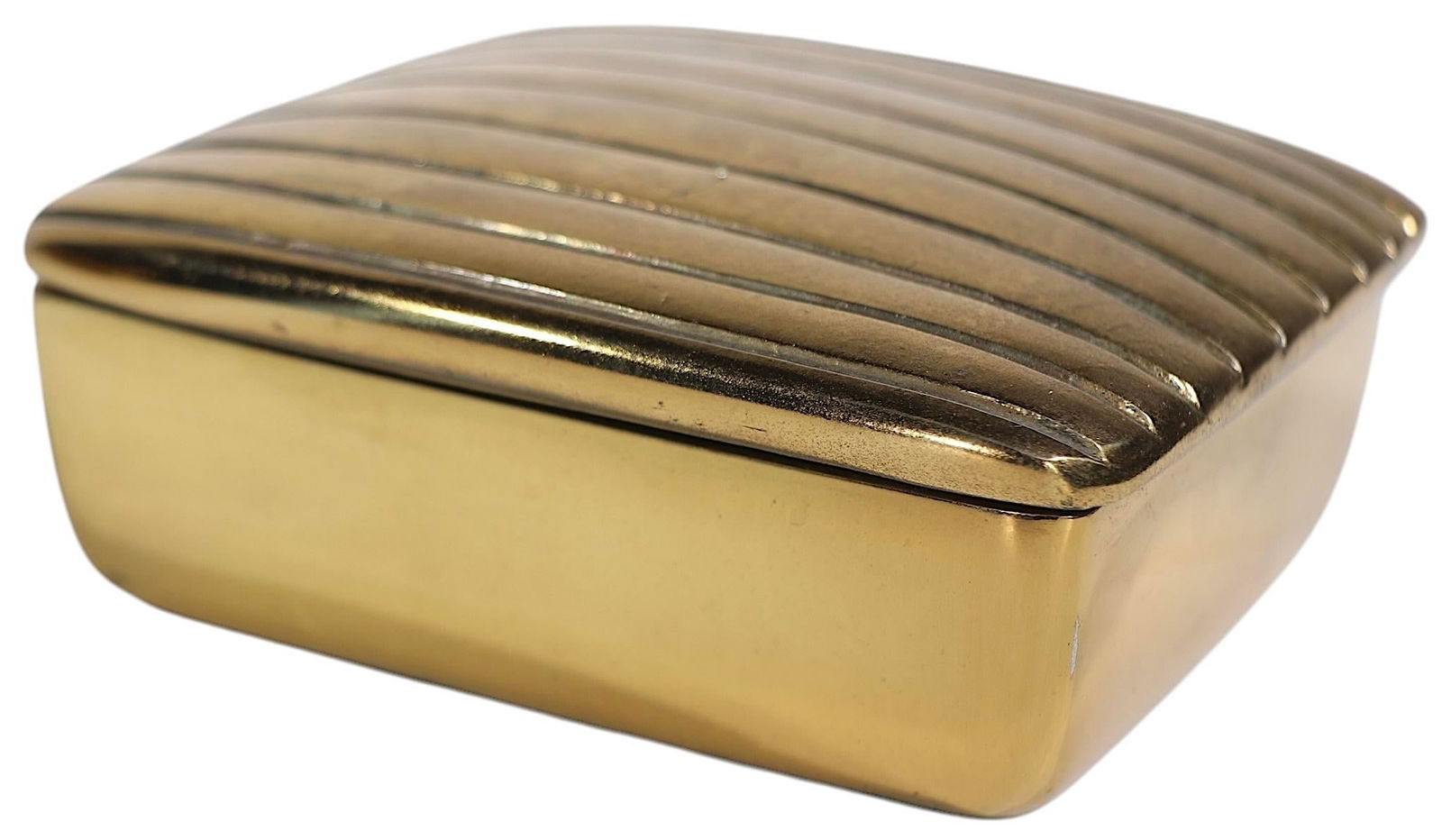 2 Pc Brutalist Mid Century Jenfred Ware Ashtray and Cigarette Box C. 1970's - 6