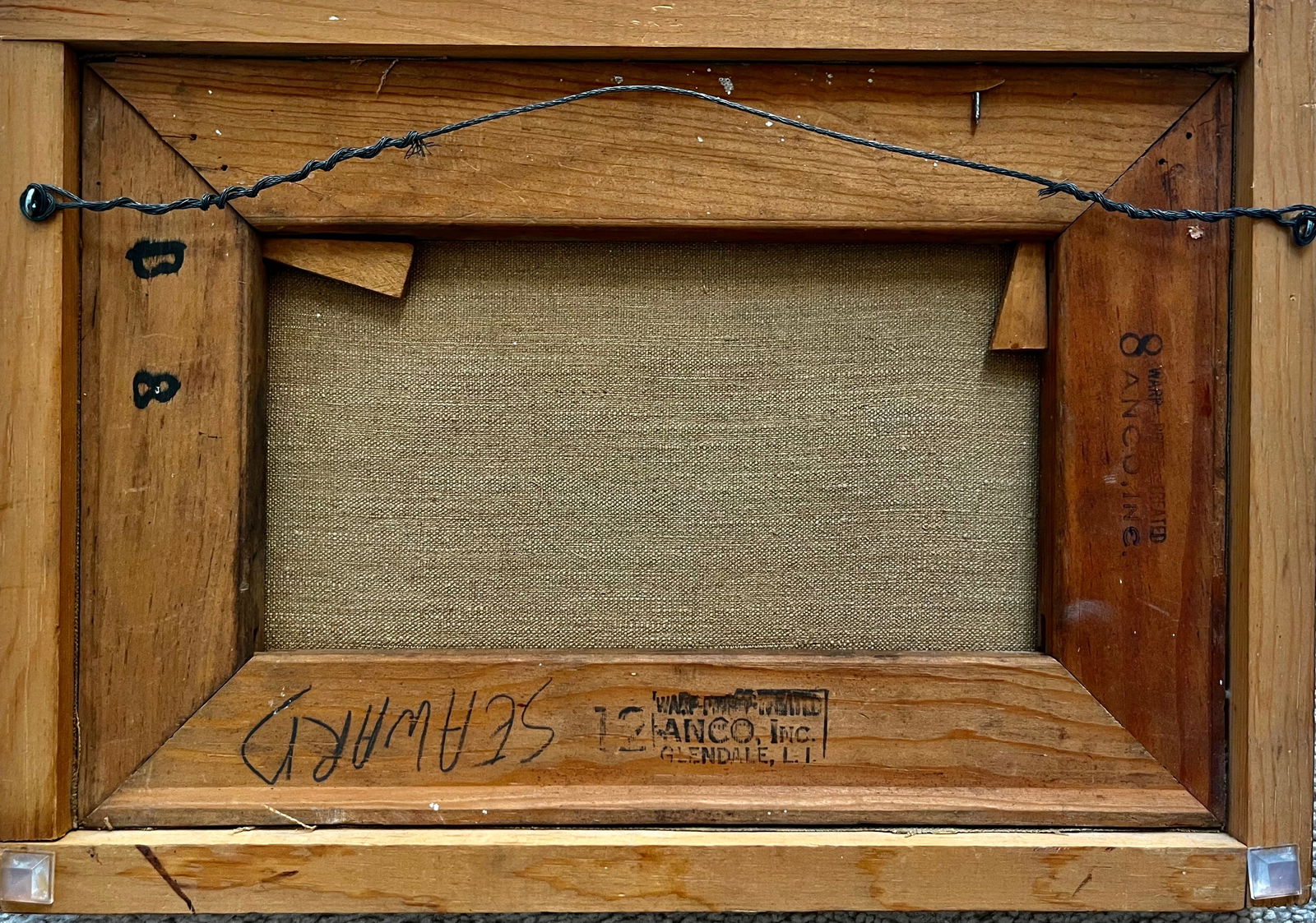 1950's Framed Original Oil Landscape-Nemours, France-Signed - 4