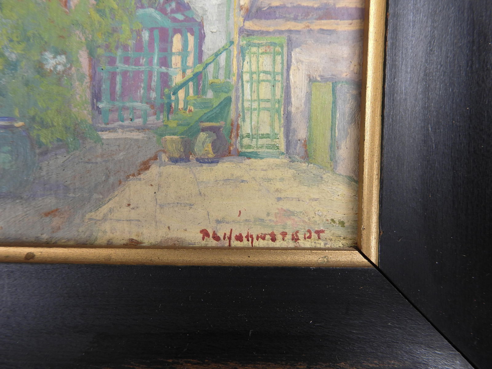 Small Early 20th Century Peter Lanz Hohnstedt Cityscape Painting - 2