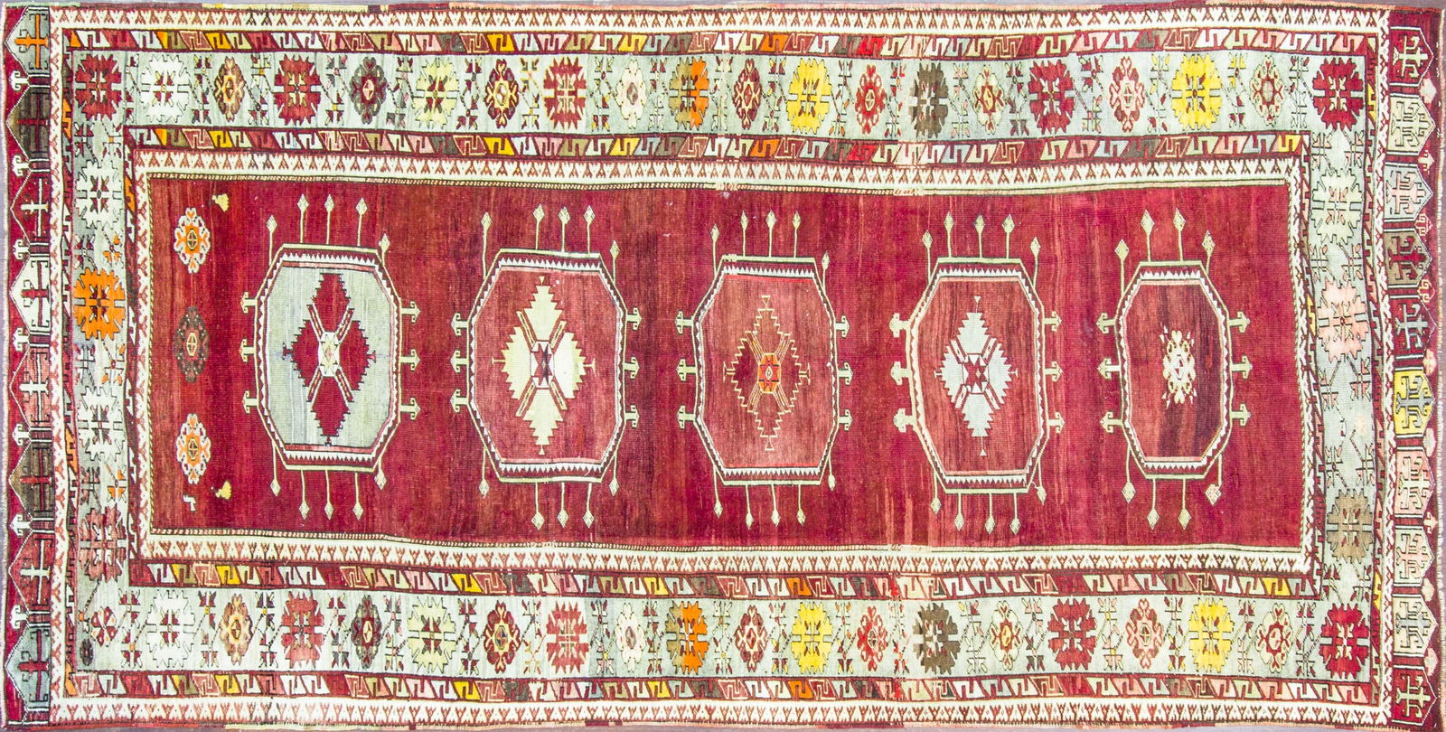 Antique Turkish Kirshehir Runner/Gallery Rug 5'5" X 11'3" - 10