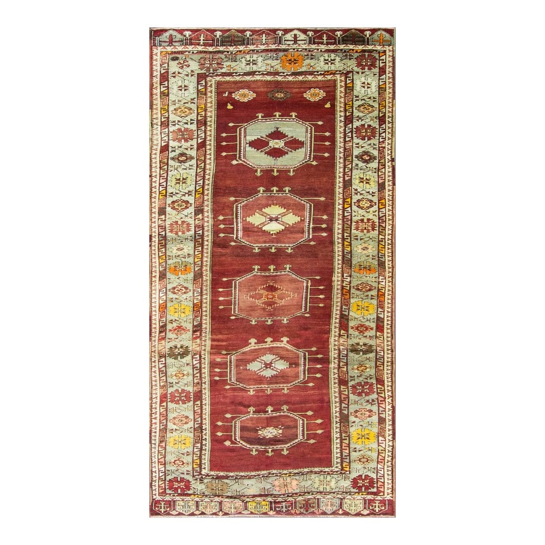 Antique Turkish Kirshehir Runner/Gallery Rug 5'5" X 11'3" (1 of 10)