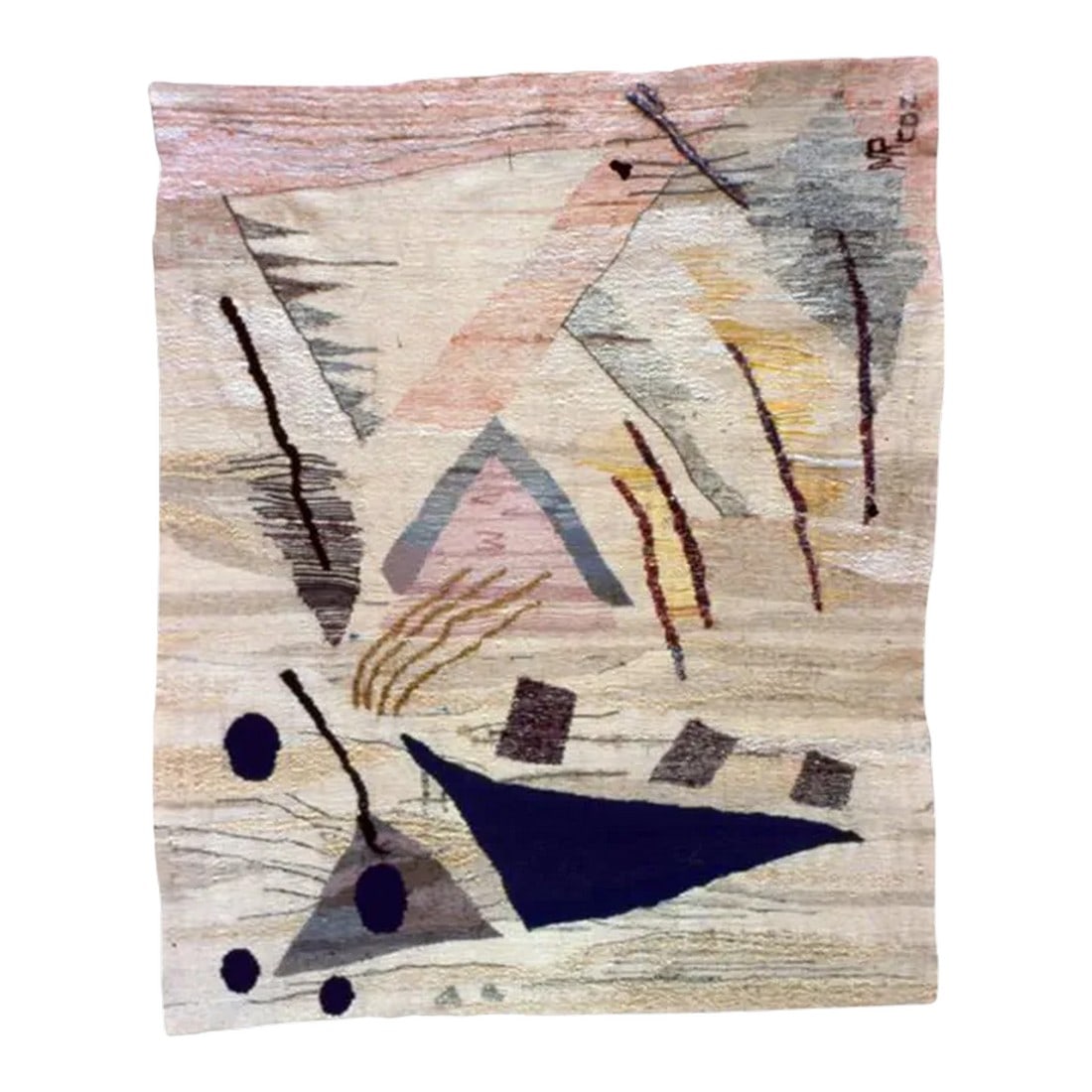 Triangle VI: Law of Three Series - Hand Woven Contemporary Tapestry (1 of 4)