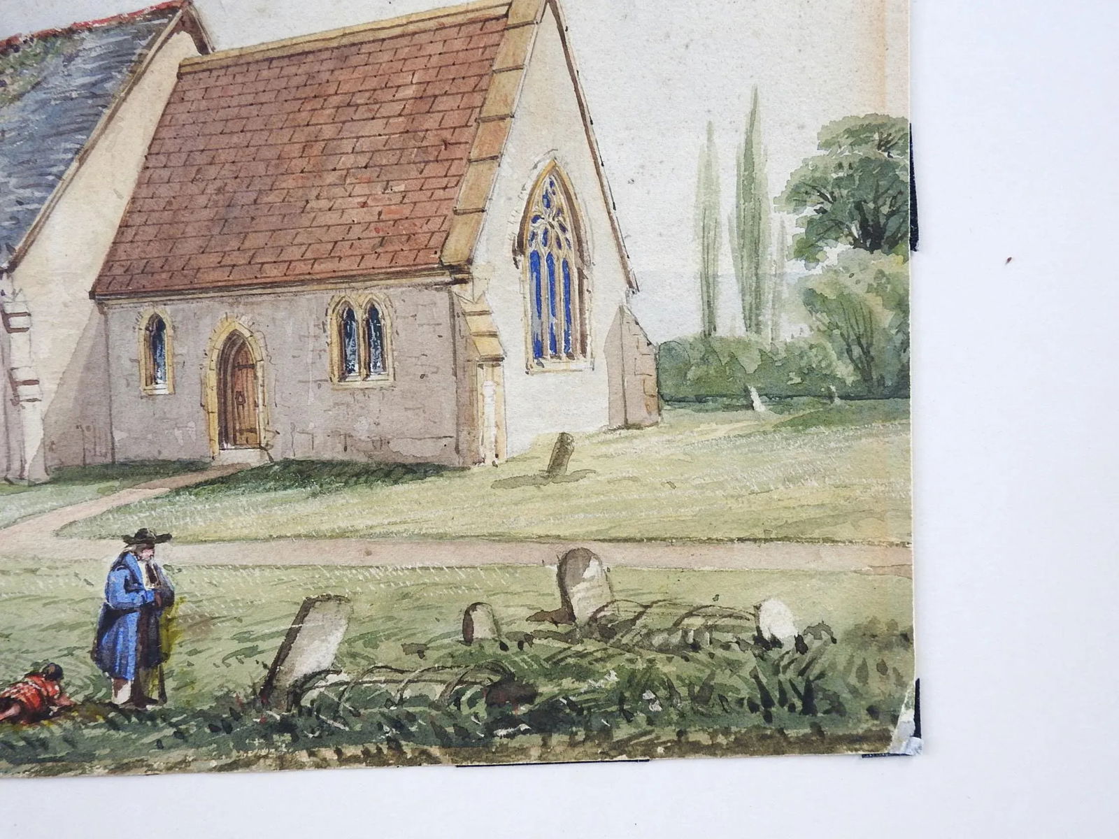 19th Century Clatworthy Church Watercolor Painting - 2