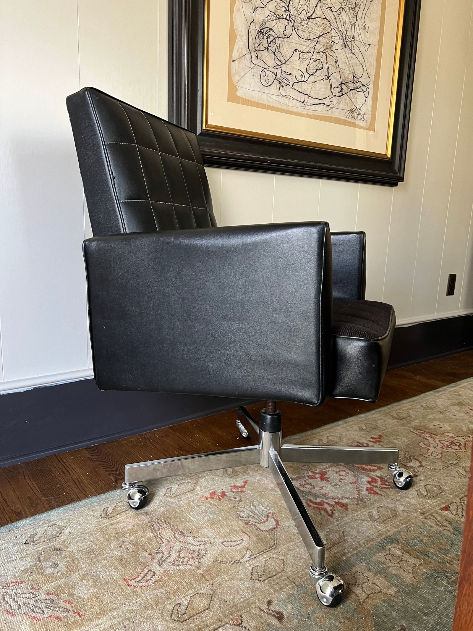 Mid 20th Century Office Chair After Vincent Cafiero - 4