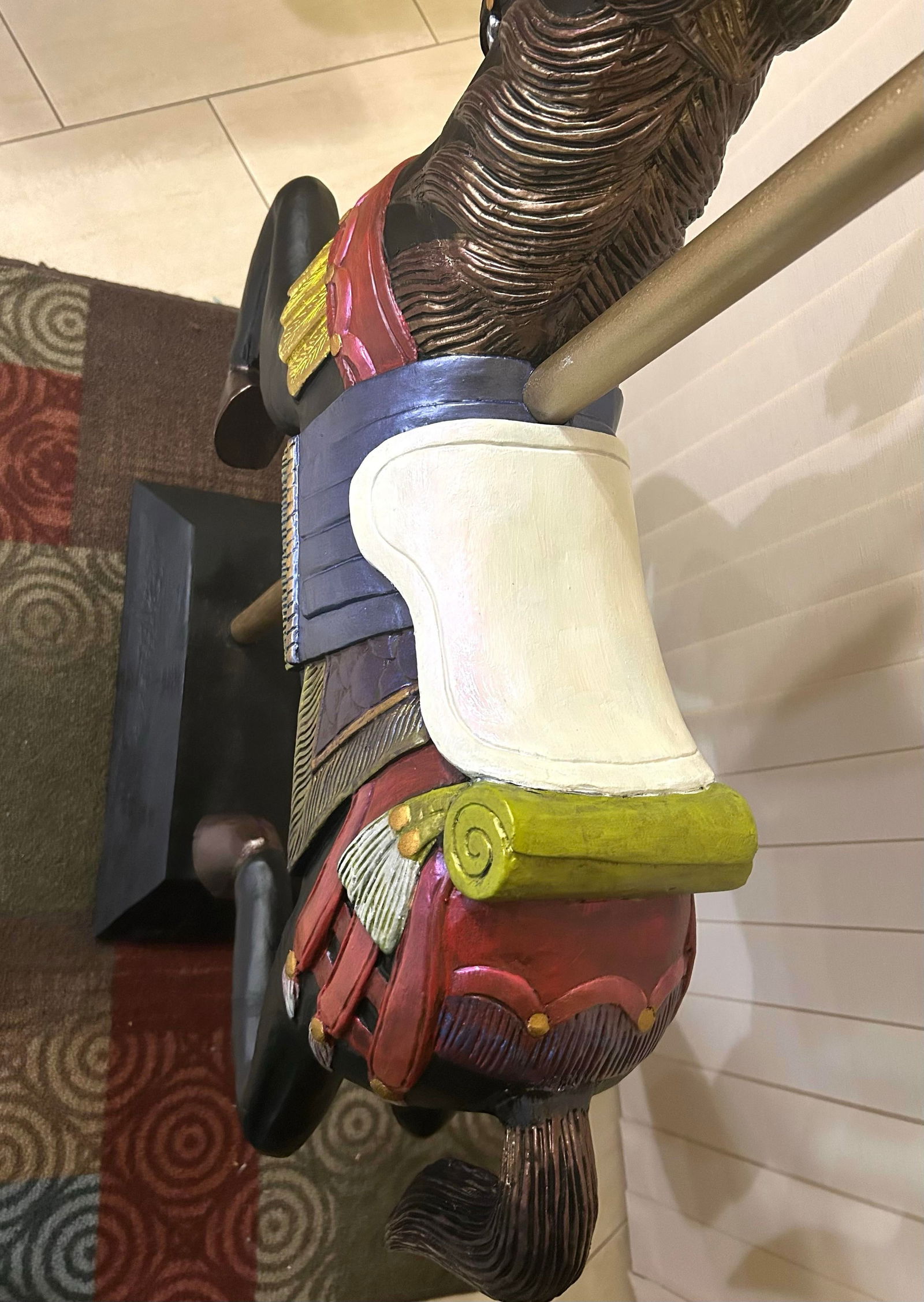 Vintage Wooden Hand-Carved Carousel Horse - 4