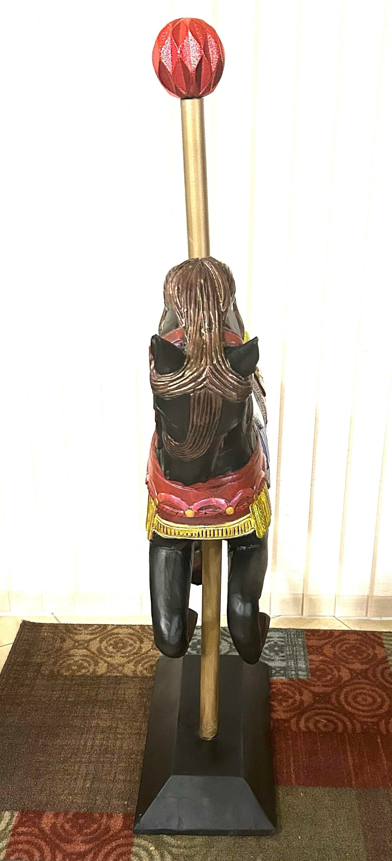 Vintage Wooden Hand-Carved Carousel Horse - 7