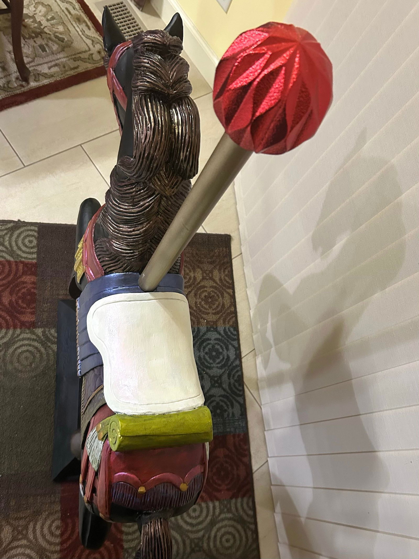 Vintage Wooden Hand-Carved Carousel Horse - 8