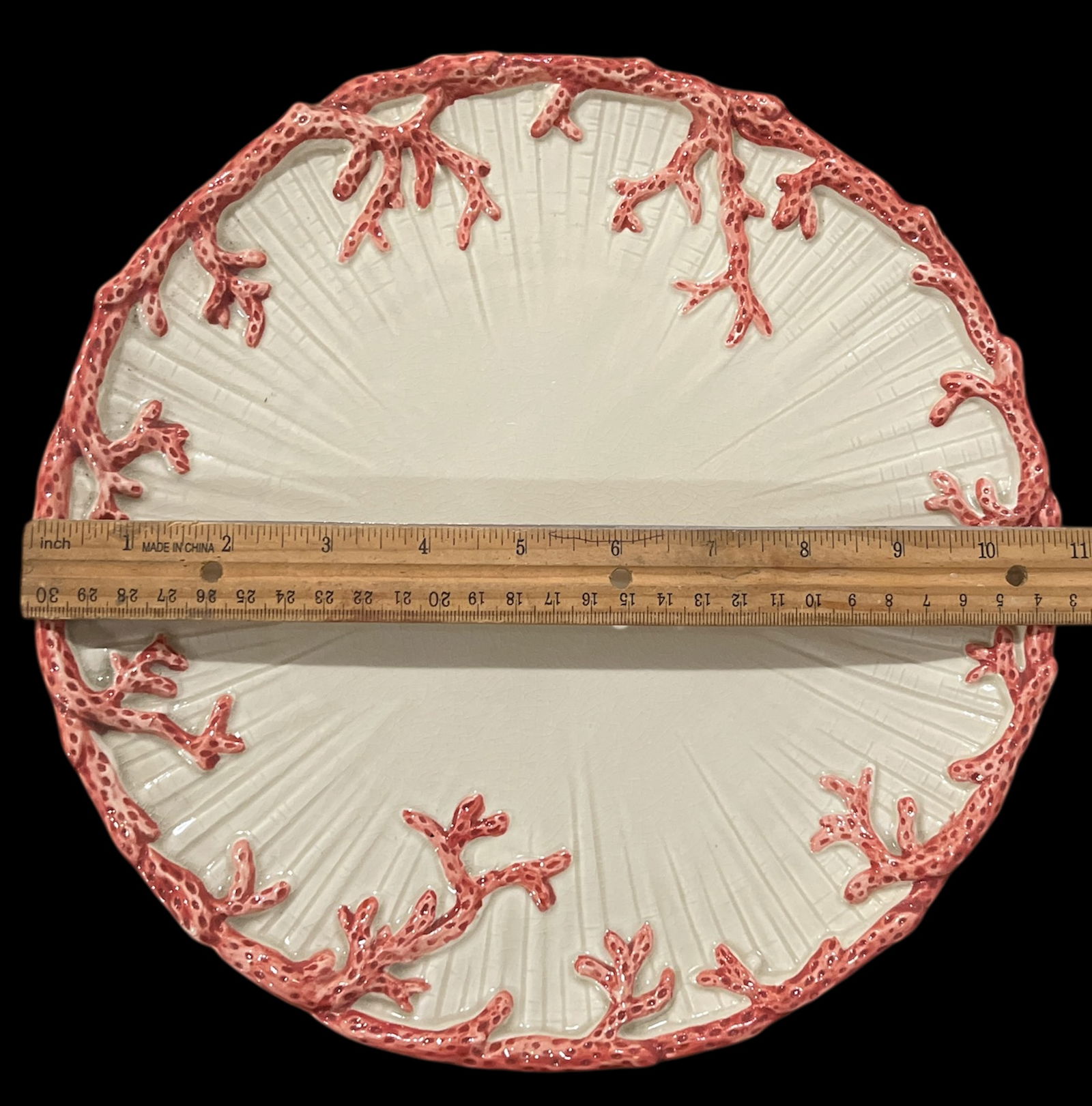 1970s Fitz & Floyd Oceana Nautilus Dinner Plates and Soup Salad Bowls - Set of 4 - 11