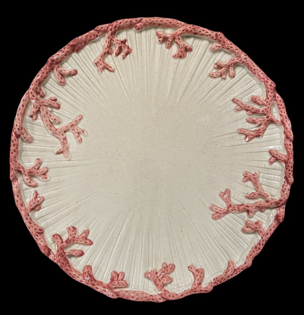 1970s Fitz & Floyd Oceana Nautilus Dinner Plates and Soup Salad Bowls - Set of 4 - 5