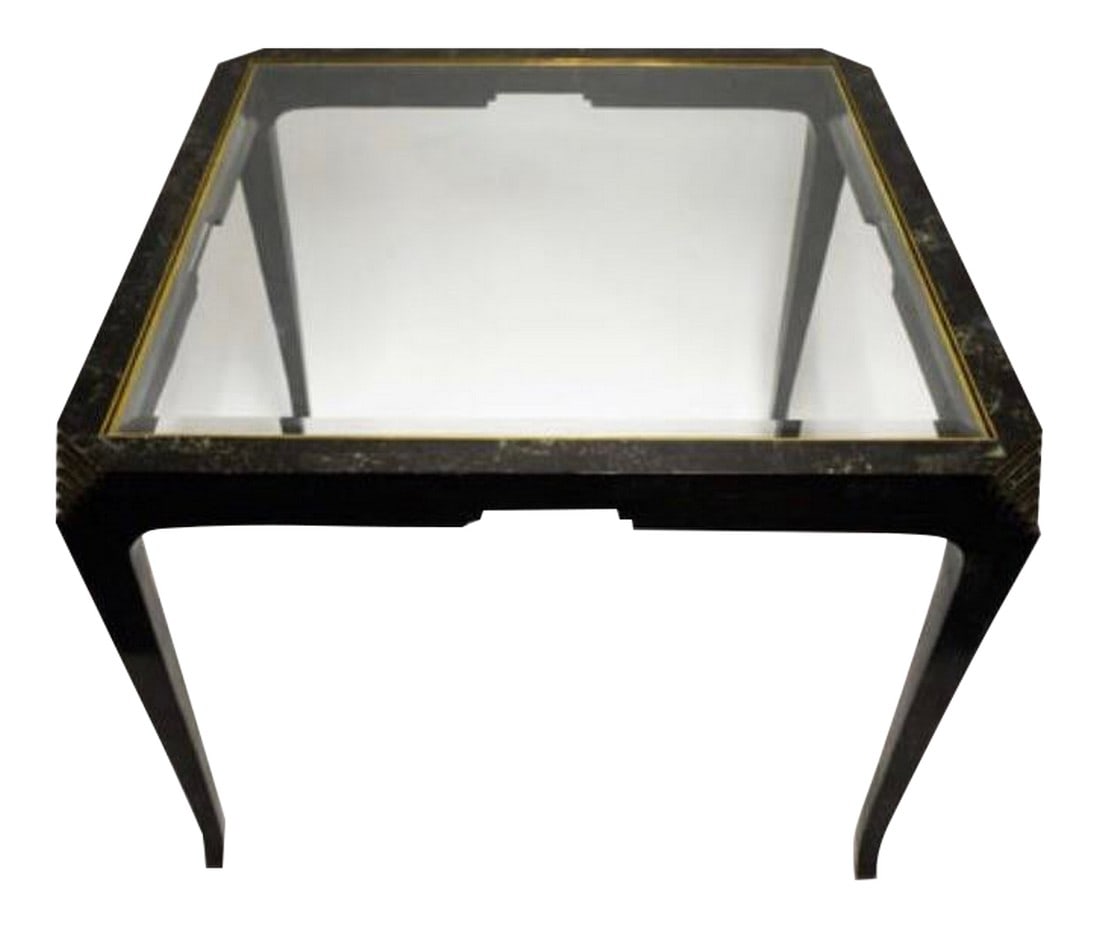 1970s Maitland Smith Tessellated Marble and Glass GameTable (1 of 8)