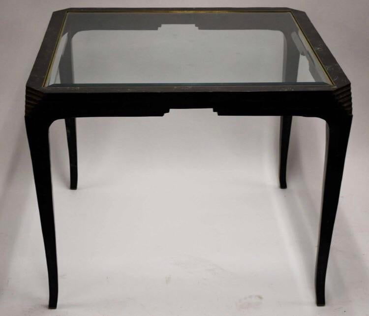 1970s Maitland Smith Tessellated Marble and Glass GameTable - 2