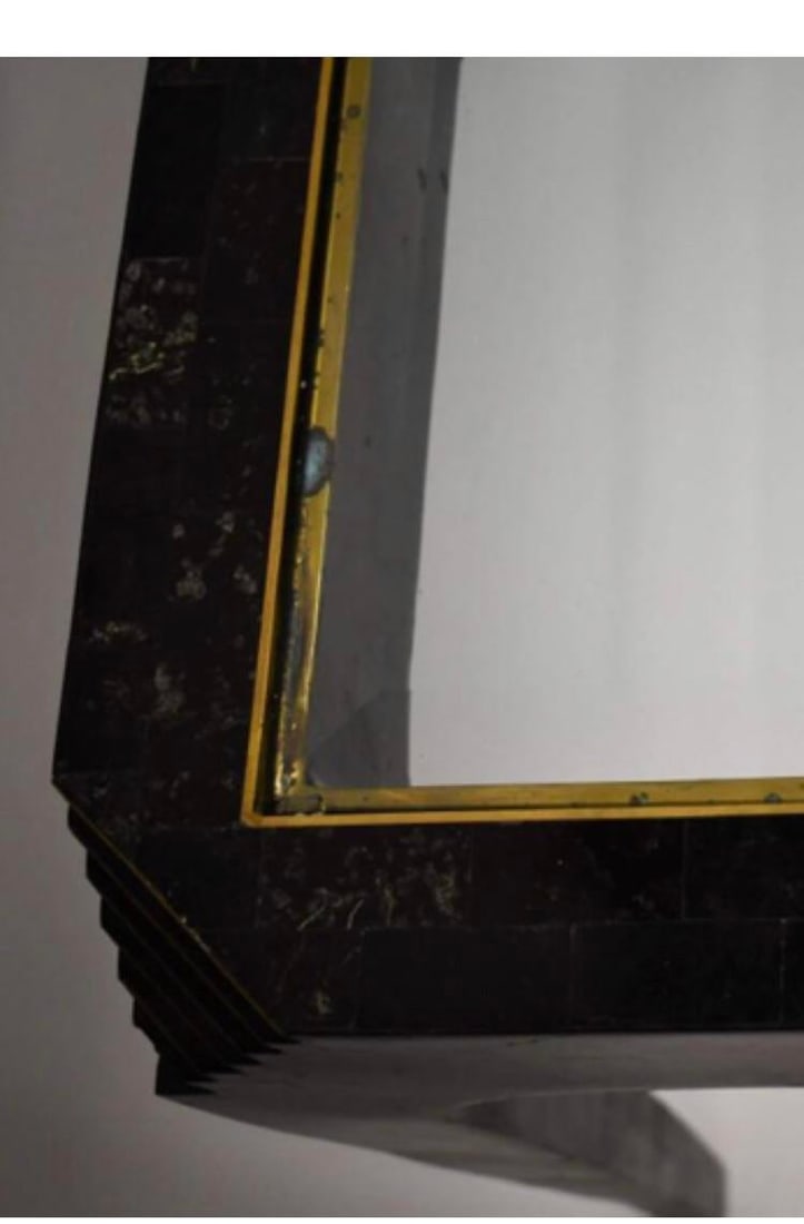 1970s Maitland Smith Tessellated Marble and Glass GameTable - 4