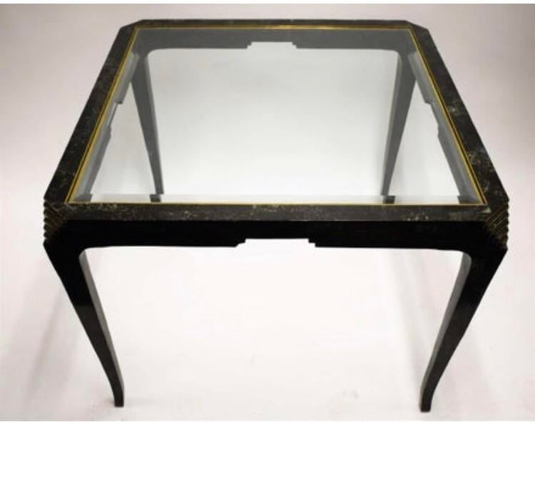 1970s Maitland Smith Tessellated Marble and Glass GameTable - 8