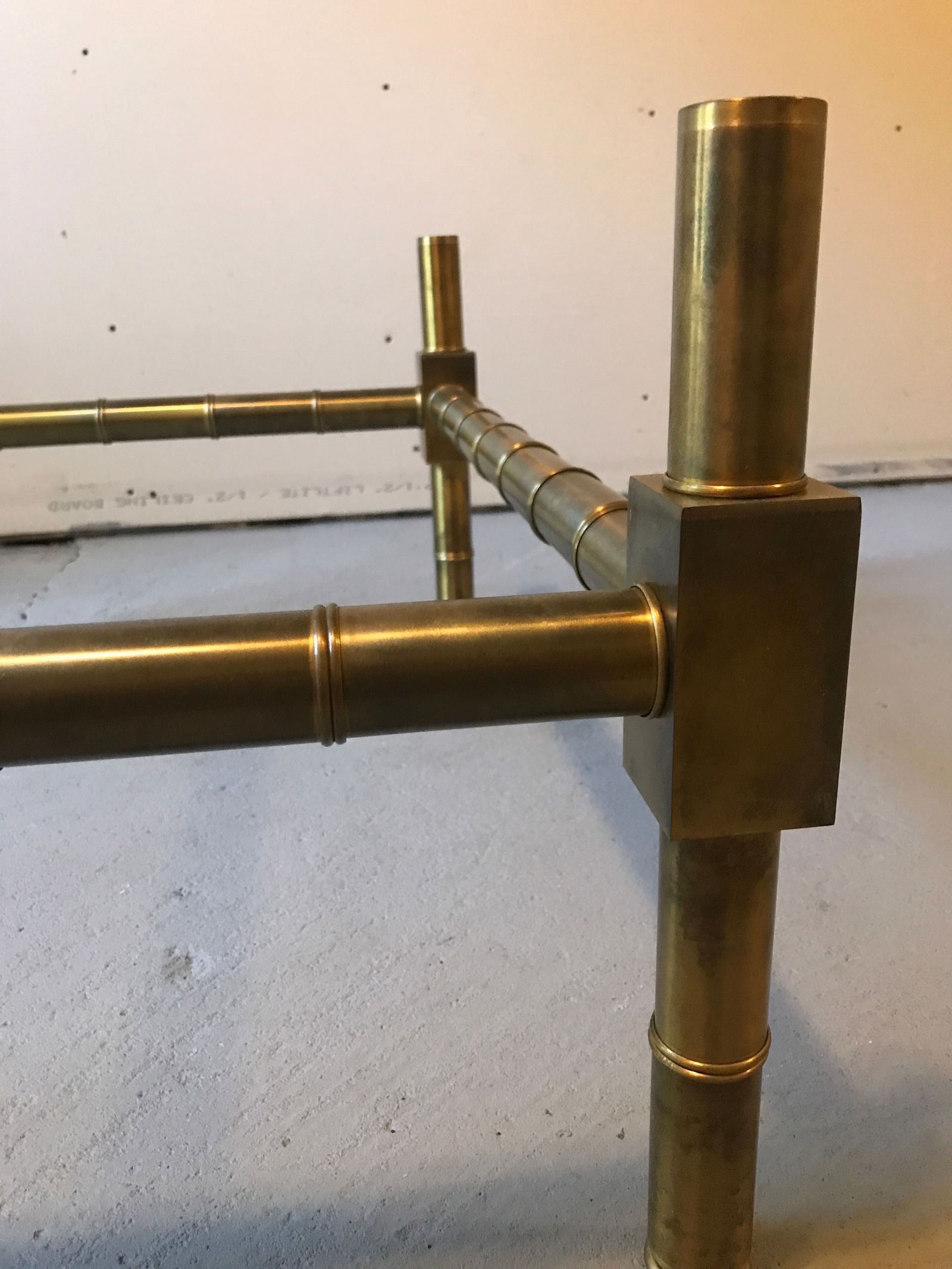 20th Century Hollywood Regency Brass Bamboo Glass Top Coffee Table - 7