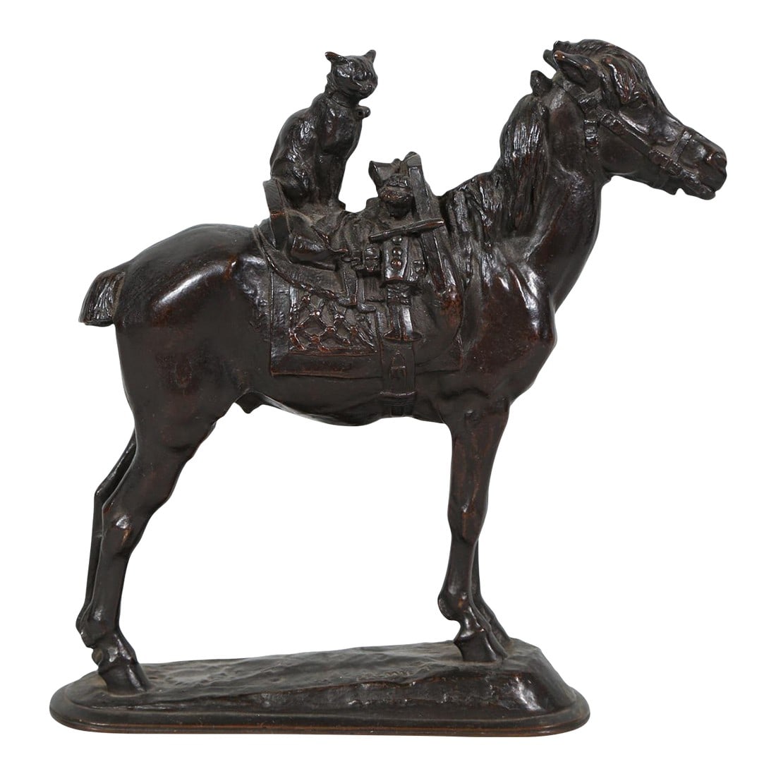 Late 19th Century Emmanuel Fremiet Horse & Cat Bronze Sculpture (1 of 8)