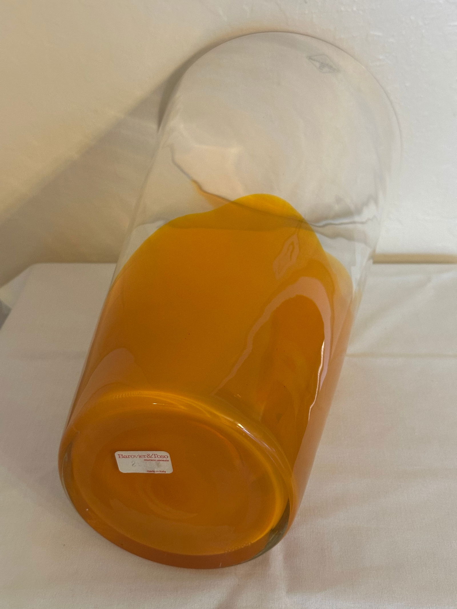 Barovier & Toso Orange Murano Glass Vase - 10