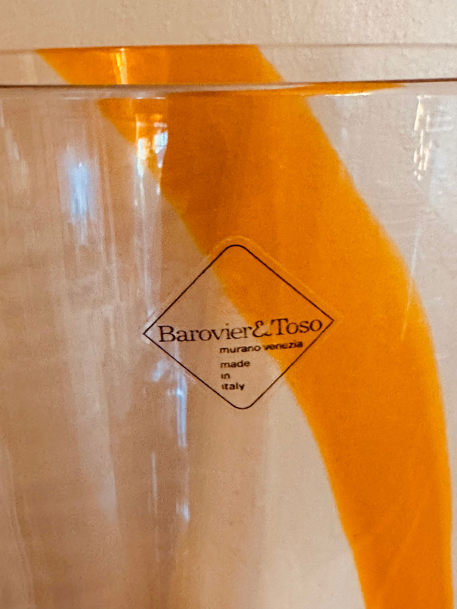 Barovier & Toso Orange Murano Glass Vase - 2
