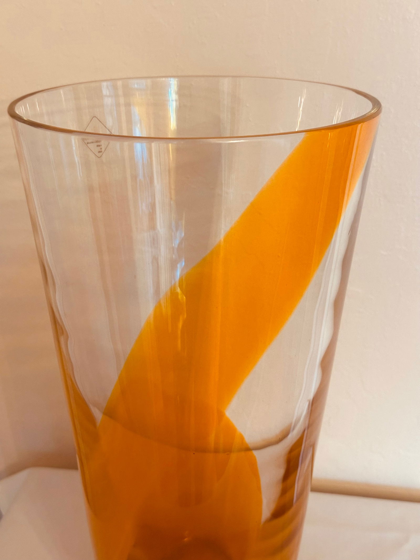 Barovier & Toso Orange Murano Glass Vase - 5