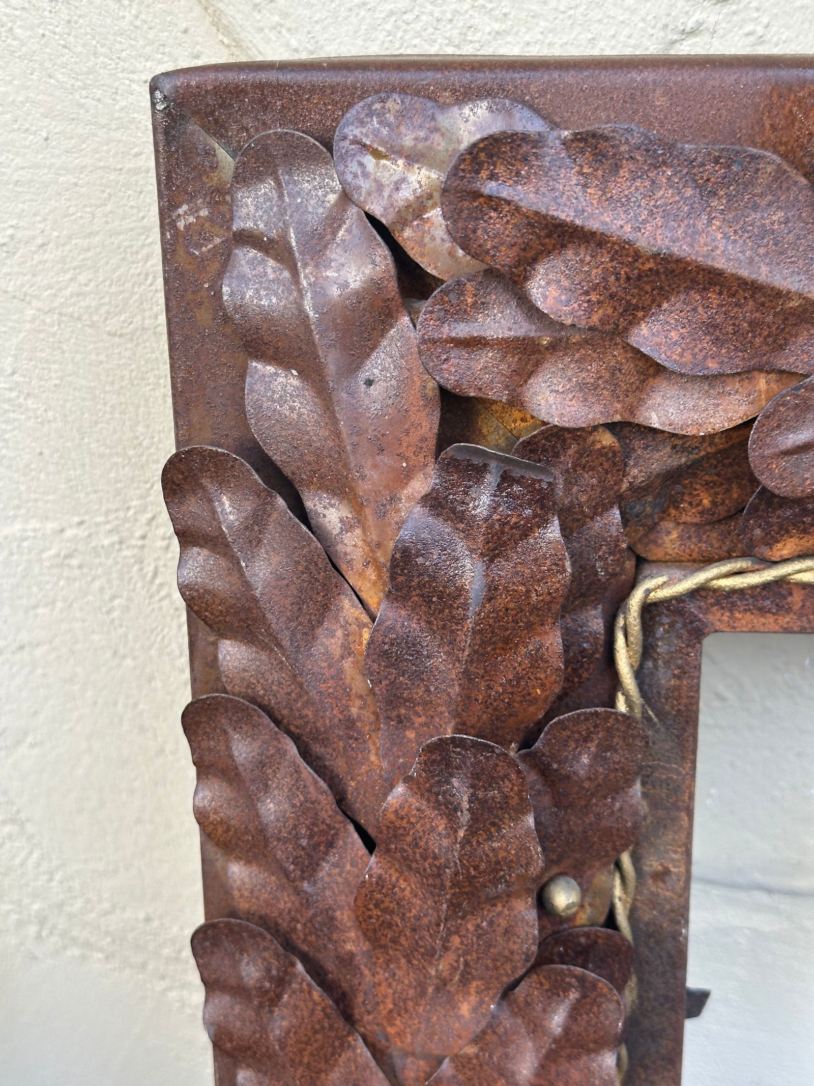 Vintage Italian Rustic Metal Oversized Picture Frame - 2