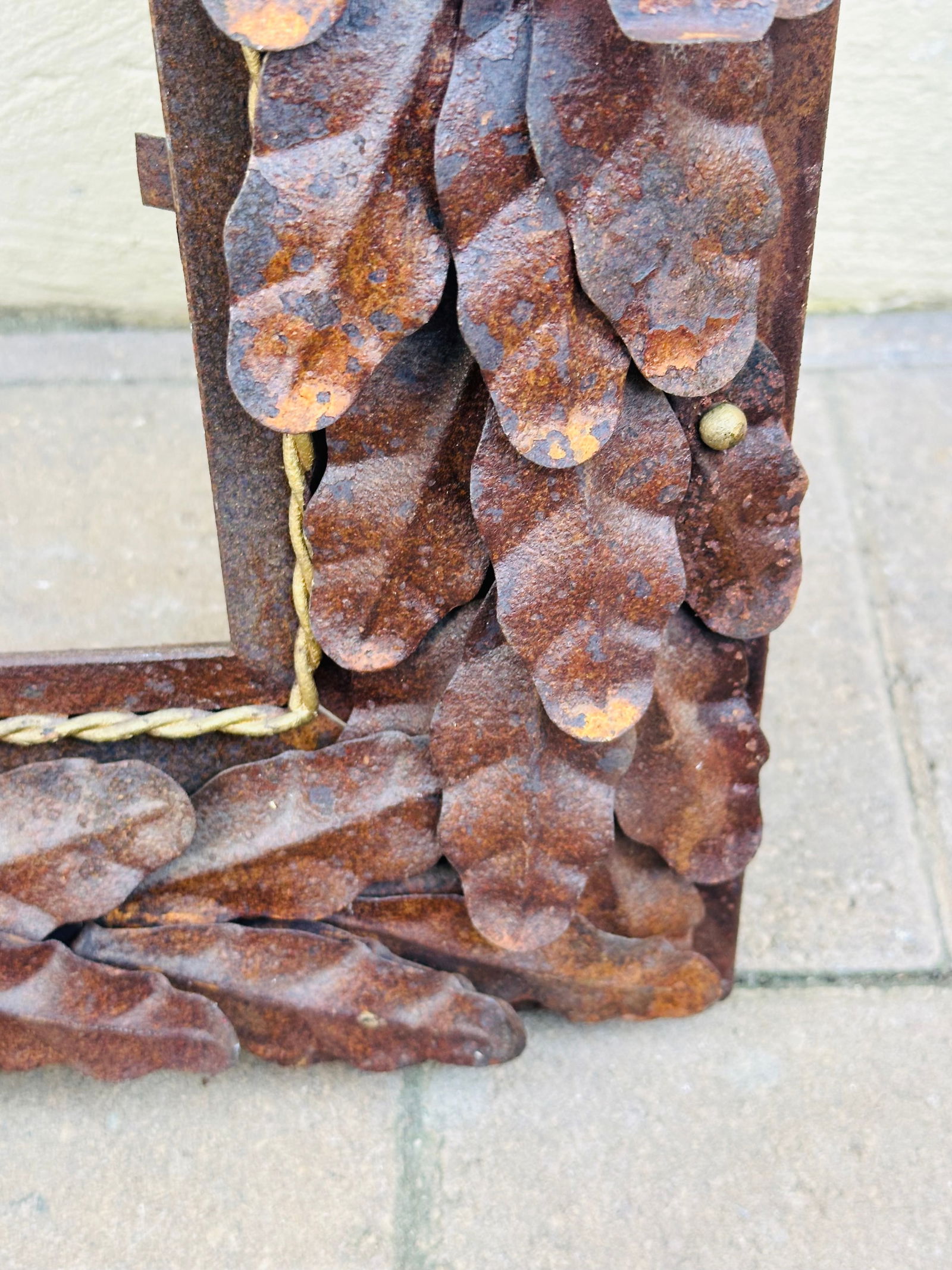 Vintage Italian Rustic Metal Oversized Picture Frame - 4