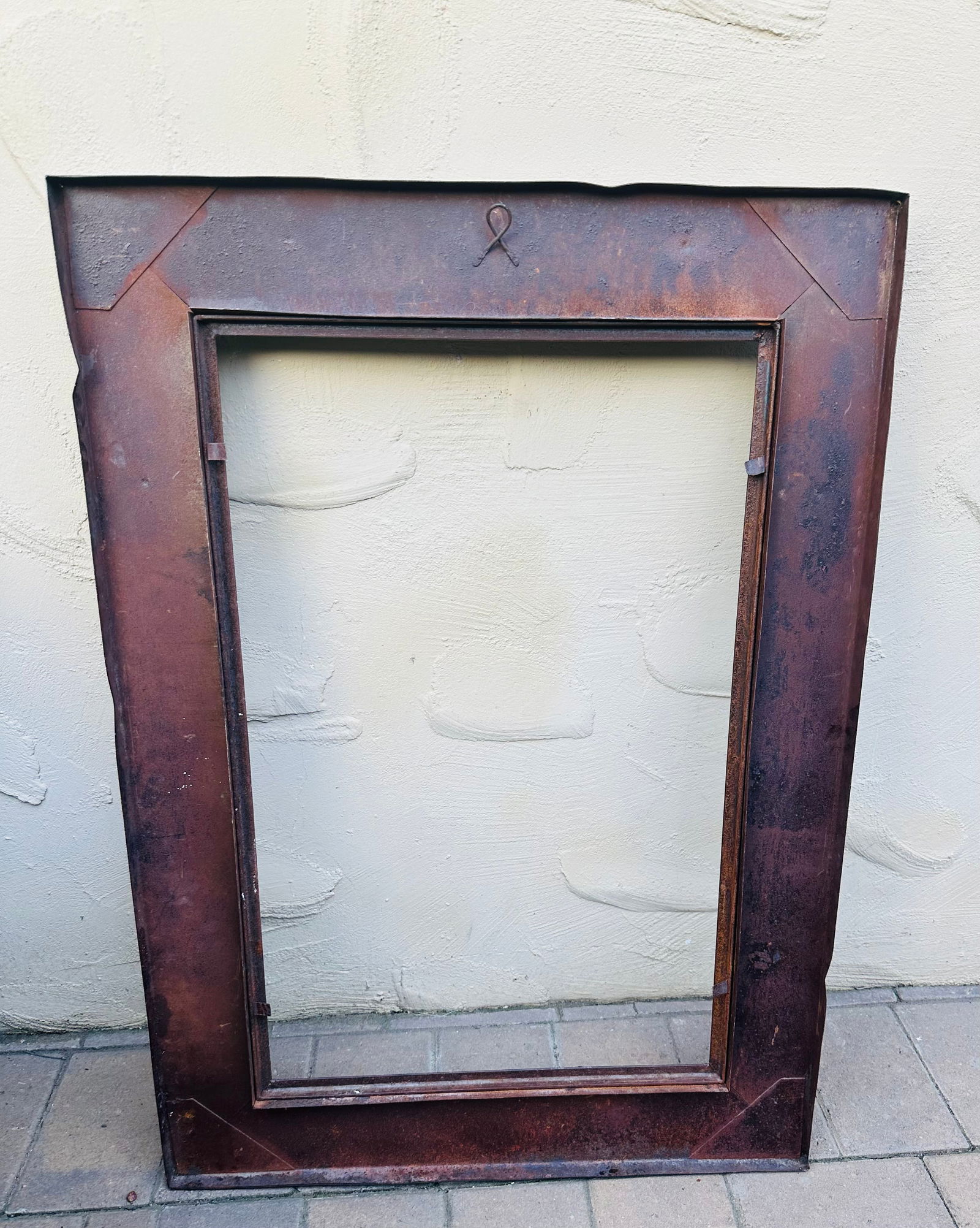 Vintage Italian Rustic Metal Oversized Picture Frame - 8