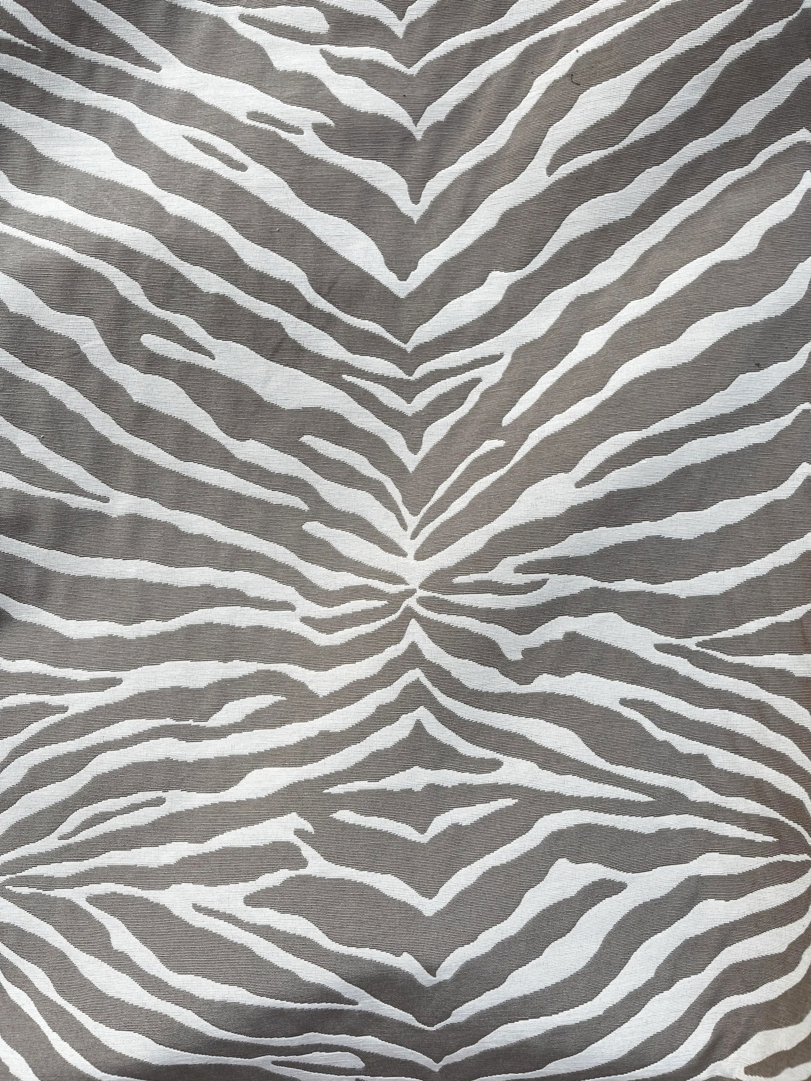 Gray Greige Neutral Zebra Hide Print Jacquard Upholstery Fabric- 3.25 Yards - 6