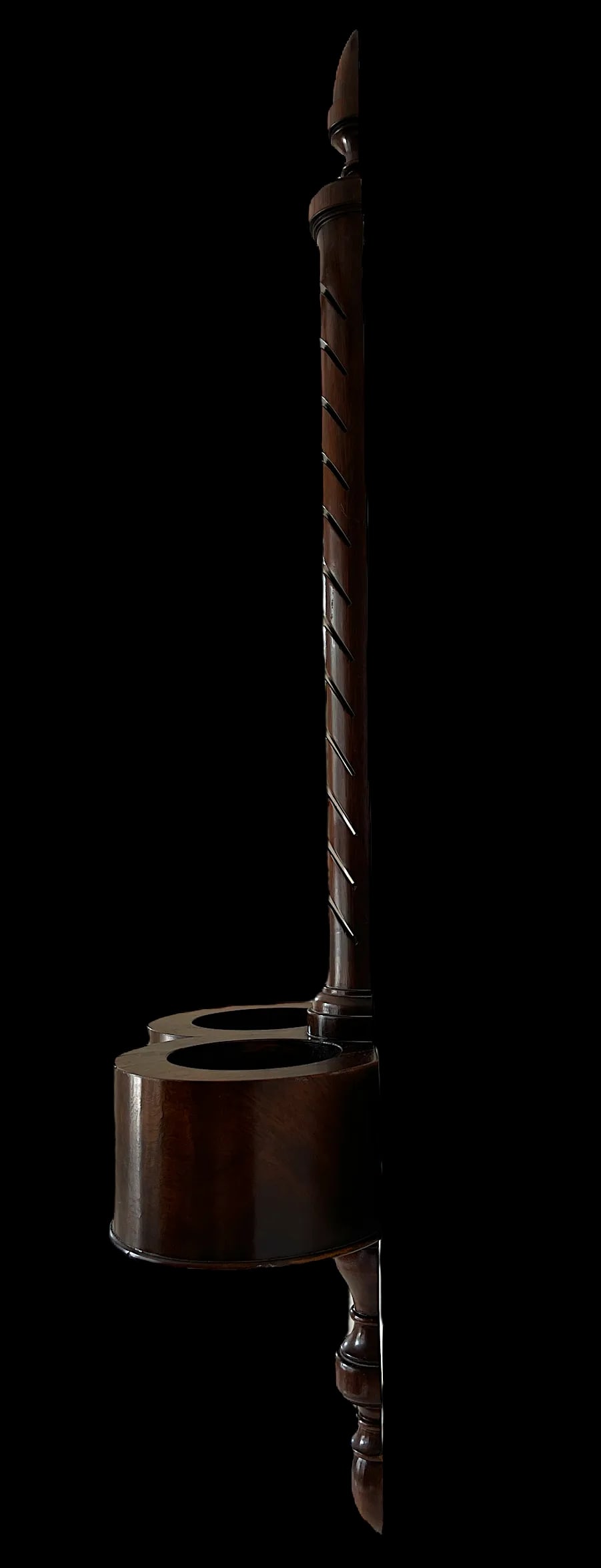 1940s Weiman Heirloom Mahogany Wall-Mounted Card Holder Display Umbrella Stand - 2