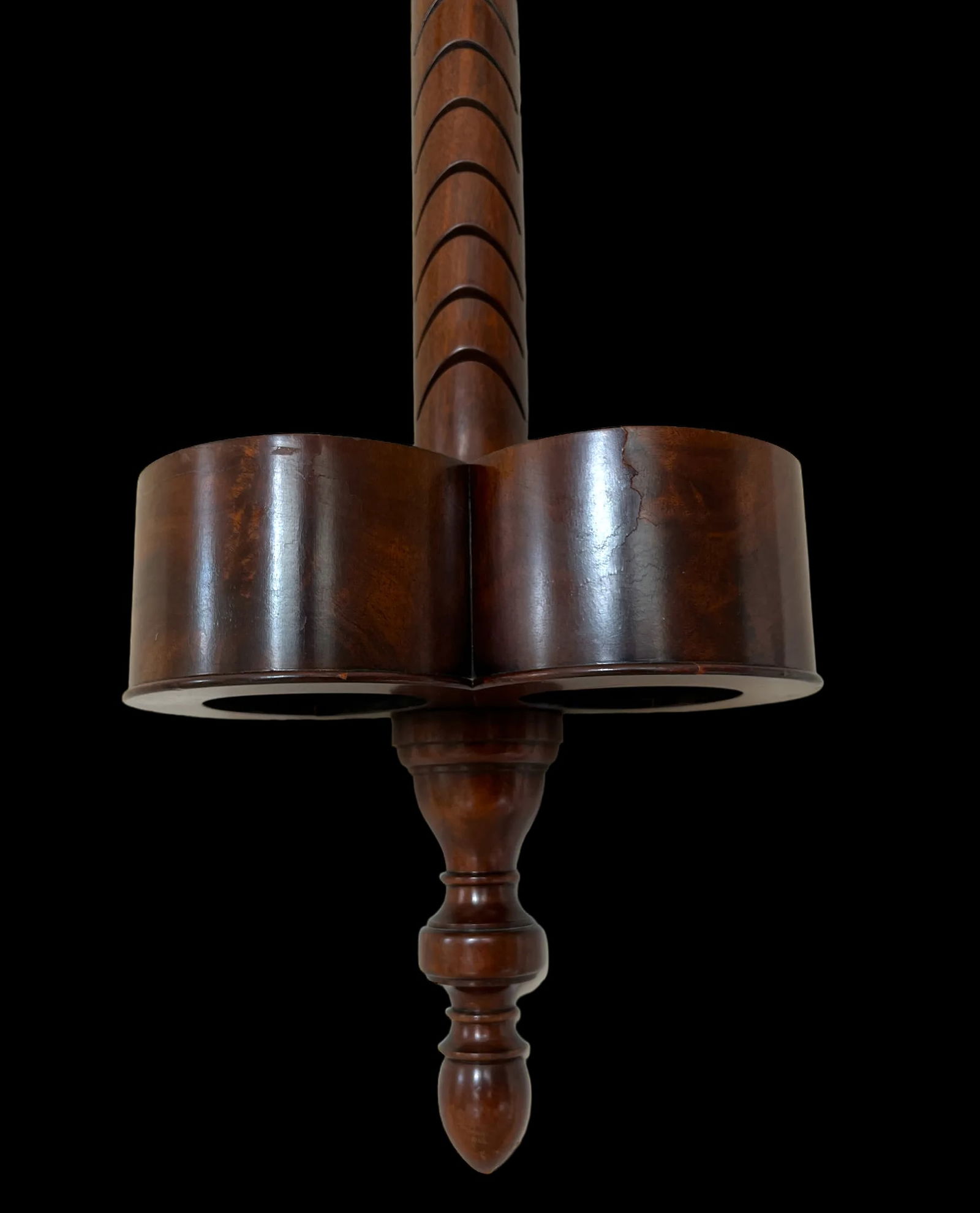 1940s Weiman Heirloom Mahogany Wall-Mounted Card Holder Display Umbrella Stand - 5