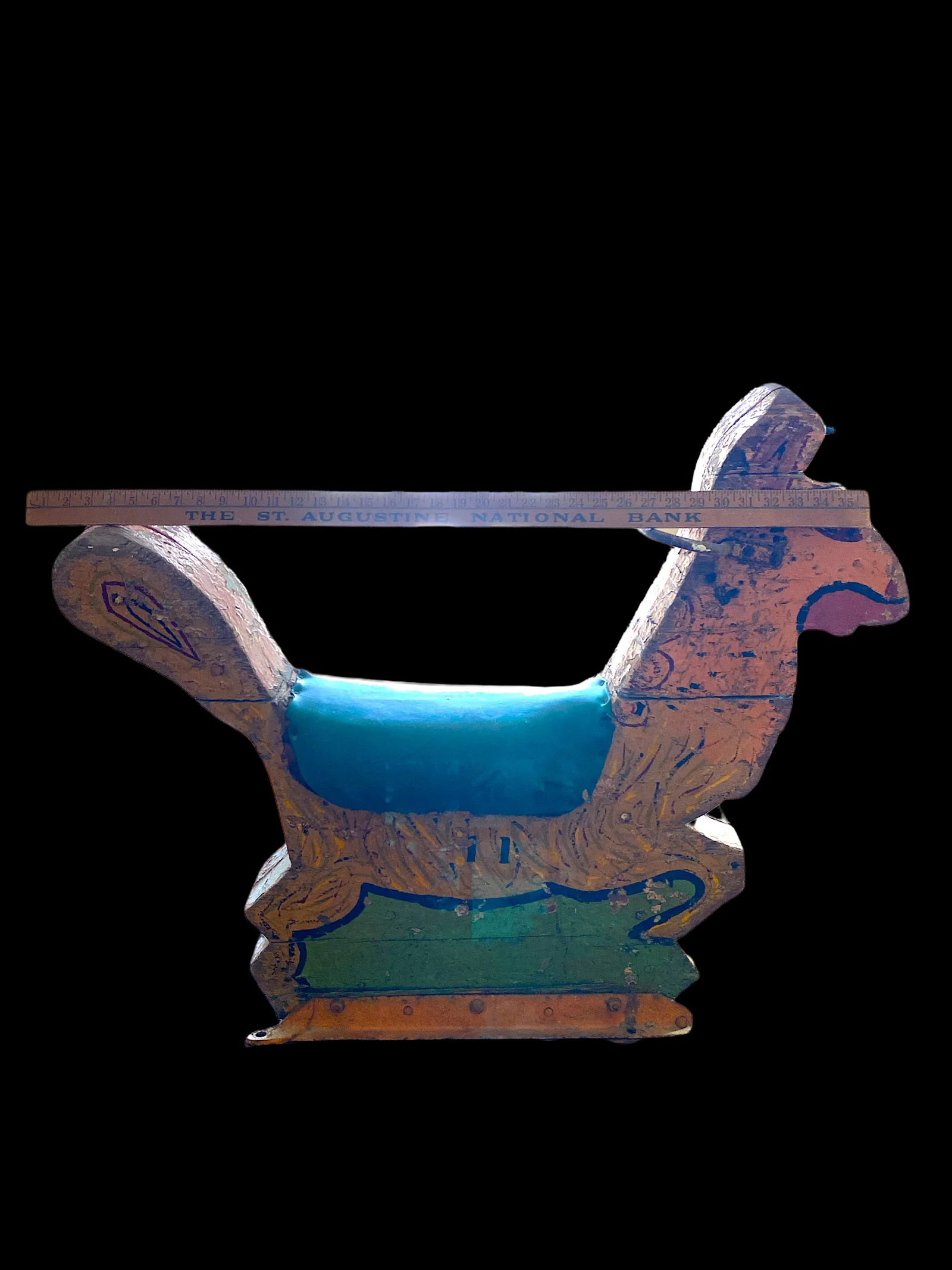 19th Century Antique Hand Made Wooden Carousel Carnival Ride Seat Llama or Camel - 10