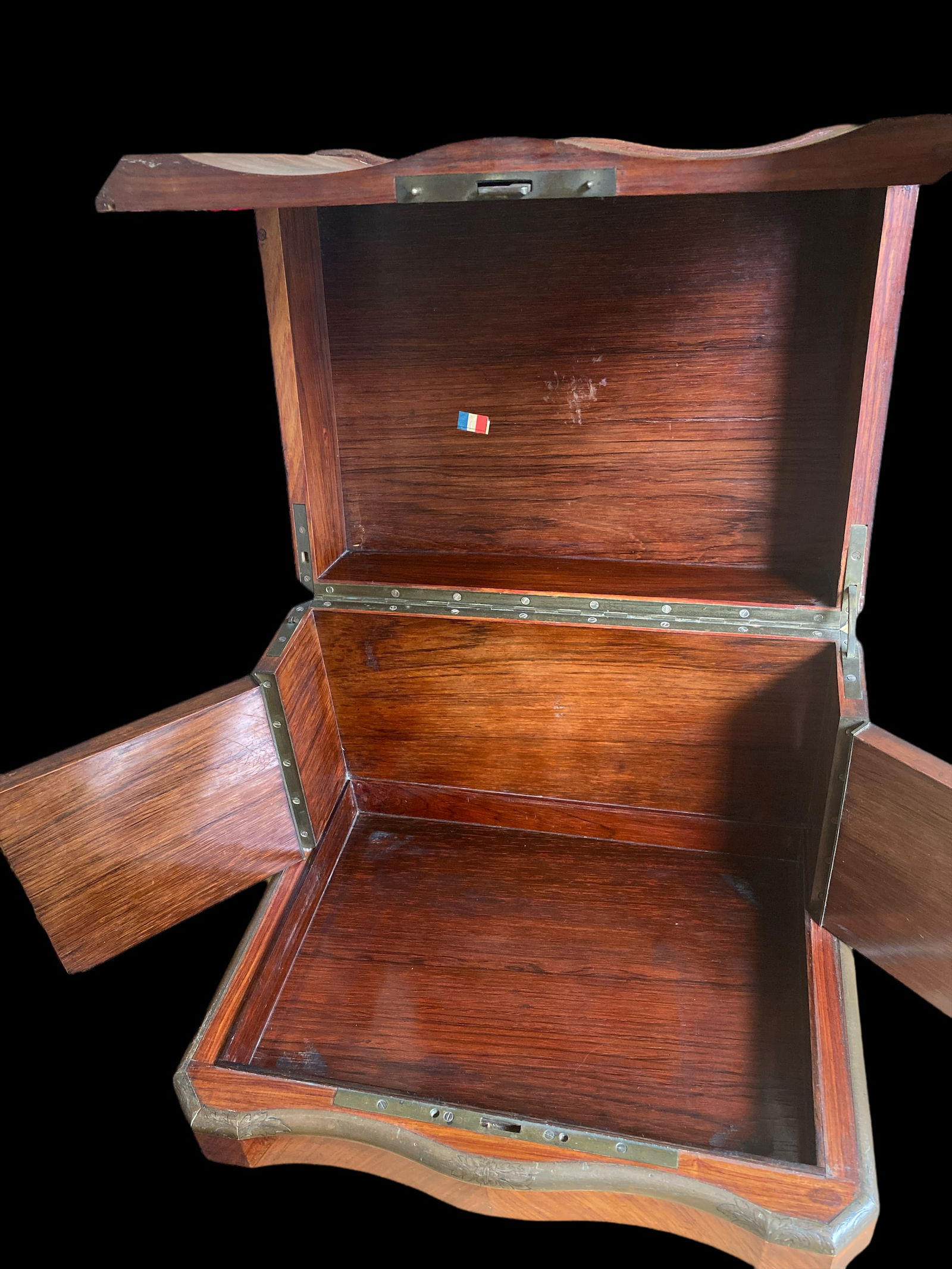 Late 19th Century French Napoleon III Marquetry Tantalus Cellarette Liquor Cabinet With Original Cry - 8