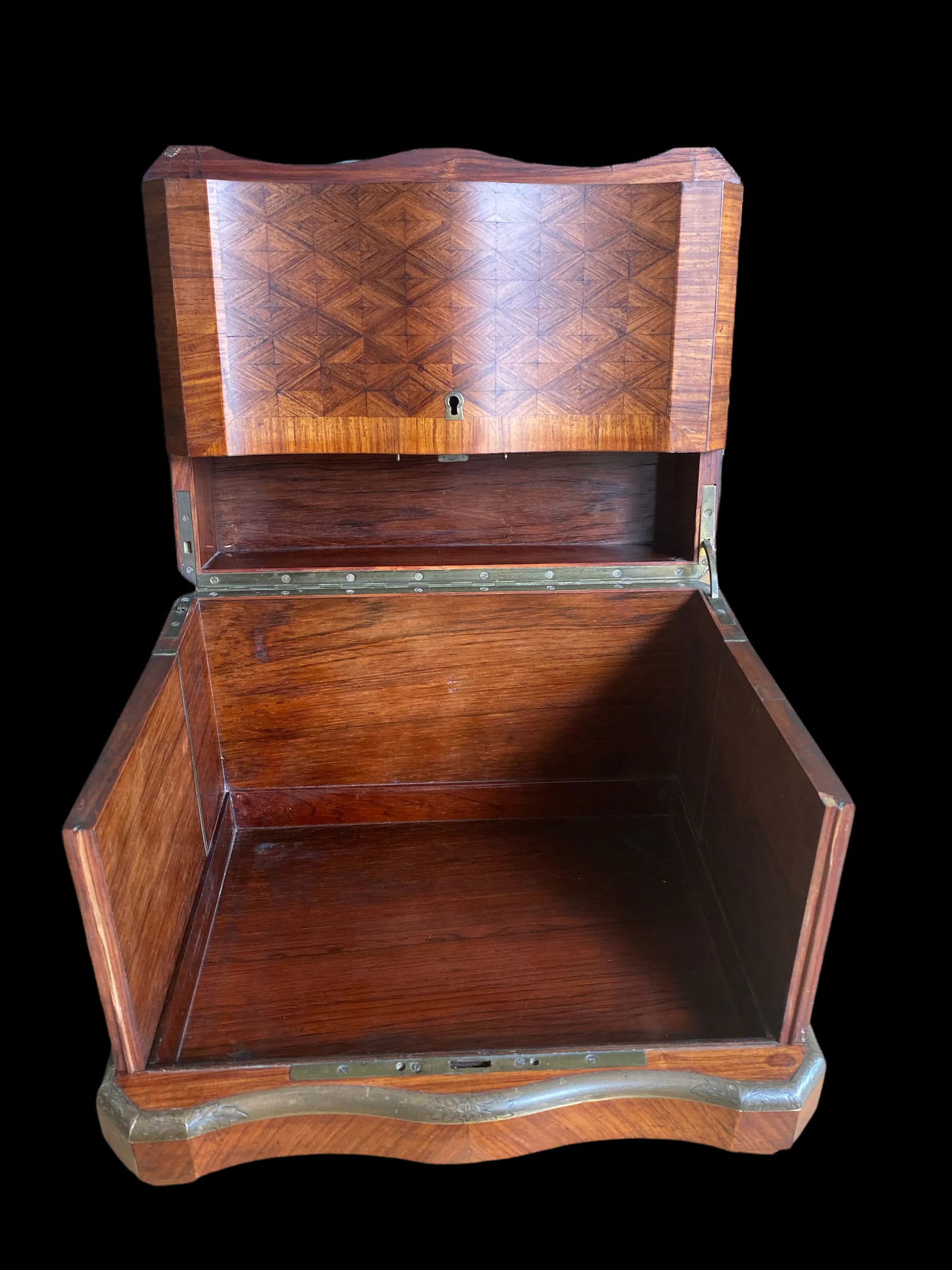 Late 19th Century French Napoleon III Marquetry Tantalus Cellarette Liquor Cabinet With Original Cry - 9