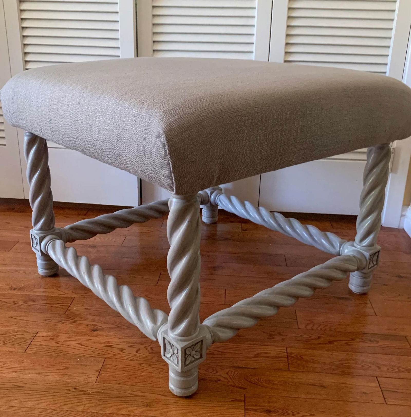 Vintage Mid Century Ottoman - 2