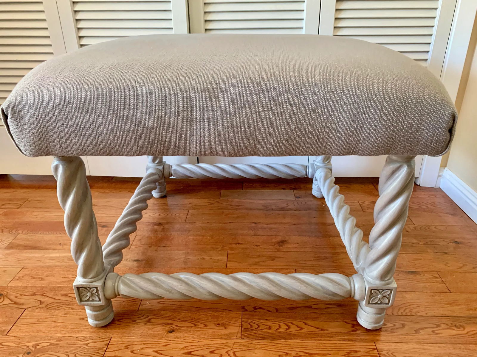 Vintage Mid Century Ottoman - 4