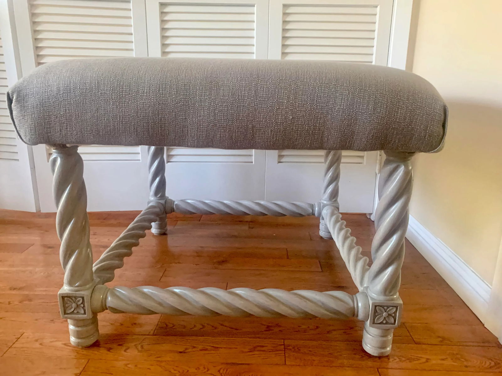 Vintage Mid Century Ottoman - 5