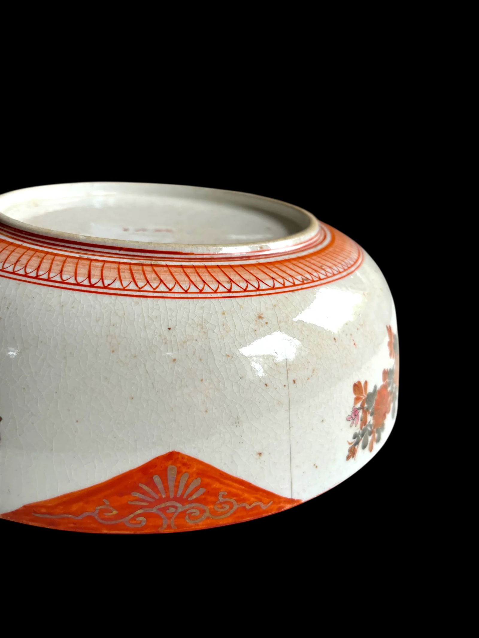 19th Century Antique Meiji Period Kutani-Style Imari Porcelain Nesting Bowls- Set of 3 - 12