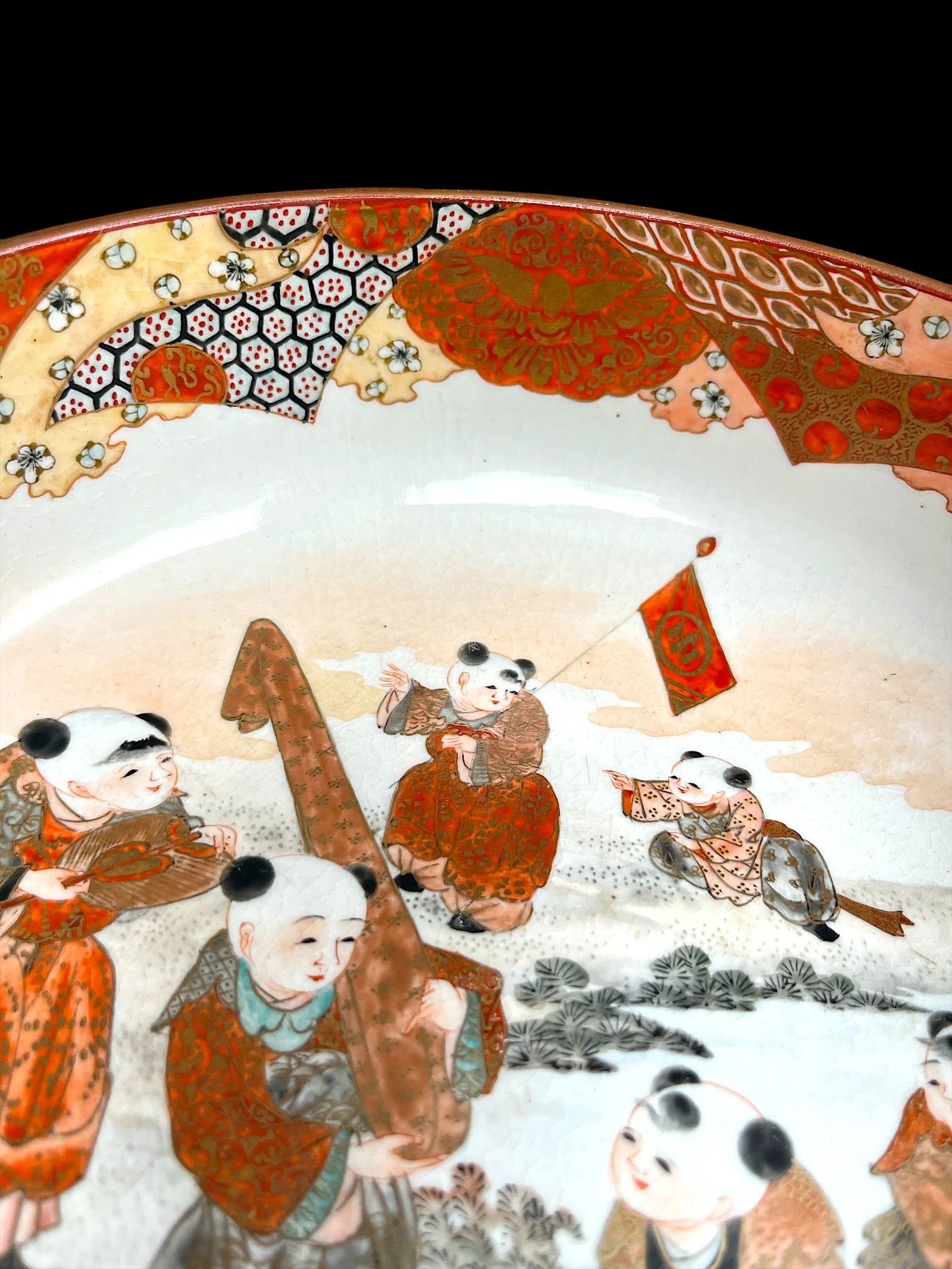 19th Century Antique Meiji Period Kutani-Style Imari Porcelain Nesting Bowls- Set of 3 - 5