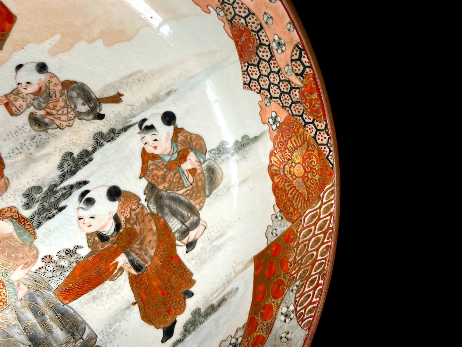 19th Century Antique Meiji Period Kutani-Style Imari Porcelain Nesting Bowls- Set of 3 - 6