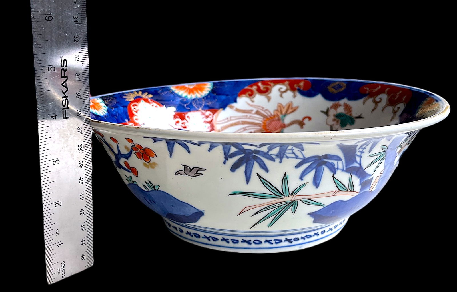 19th Century Meiji Period Japanese Cobalt Blue, Iron Red, and Gold Imari Bowl - 10