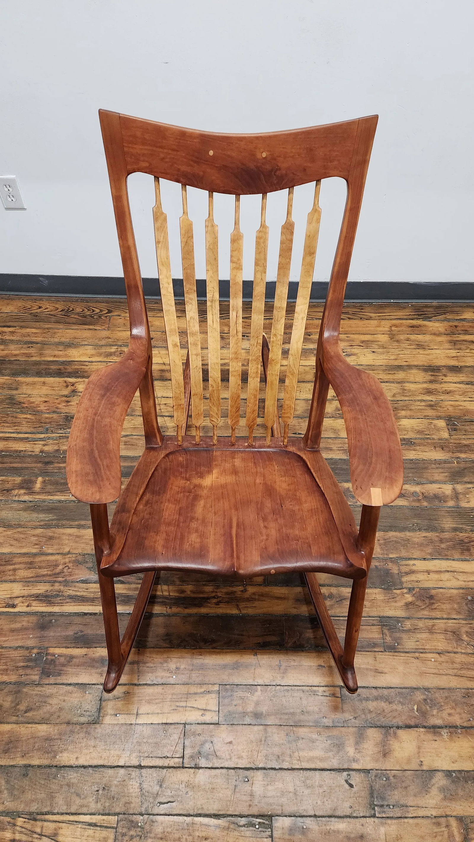 1980s Vintage Sam Maloof Style Rocking Chair - 7