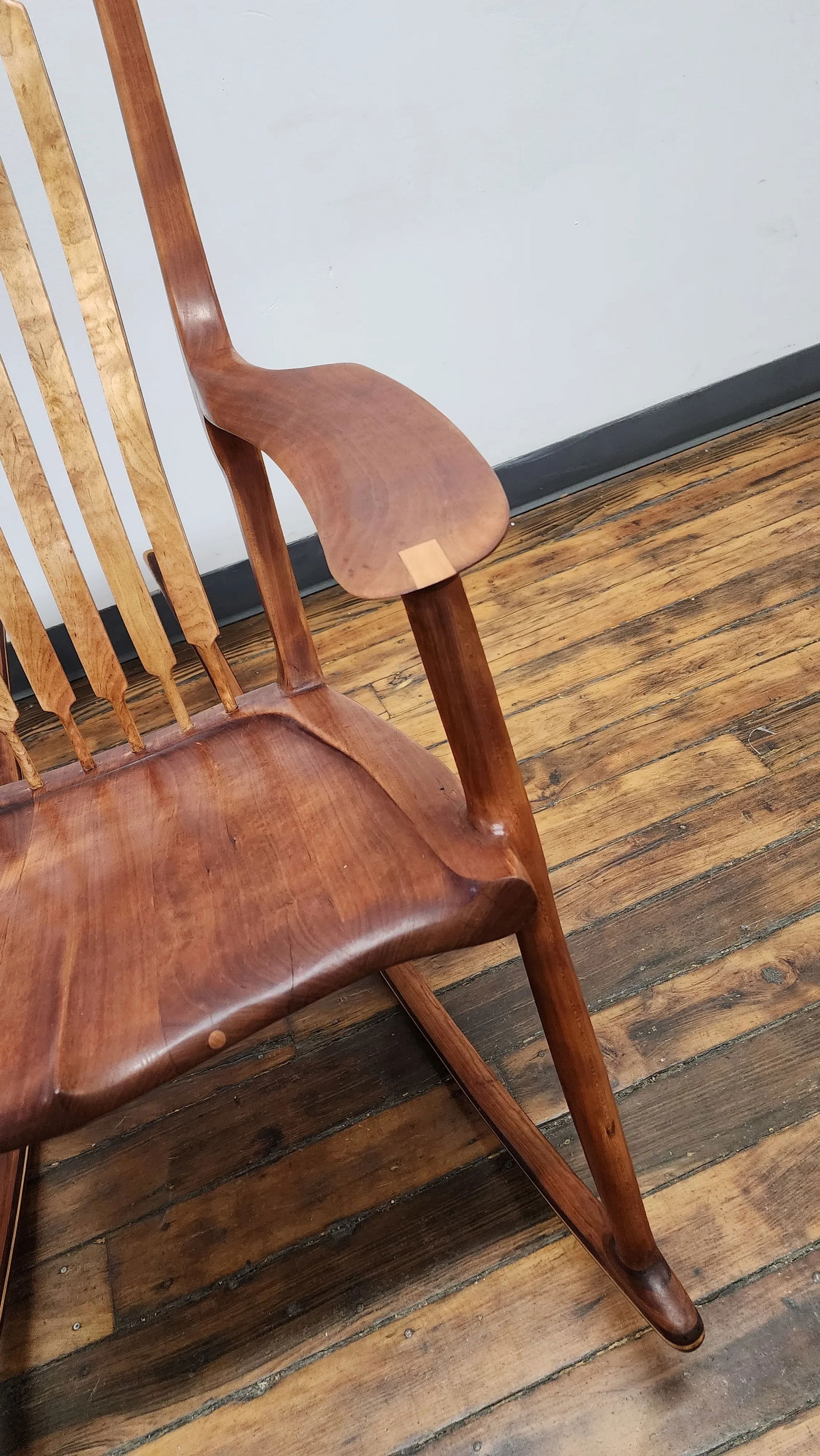 1980s Vintage Sam Maloof Style Rocking Chair - 8