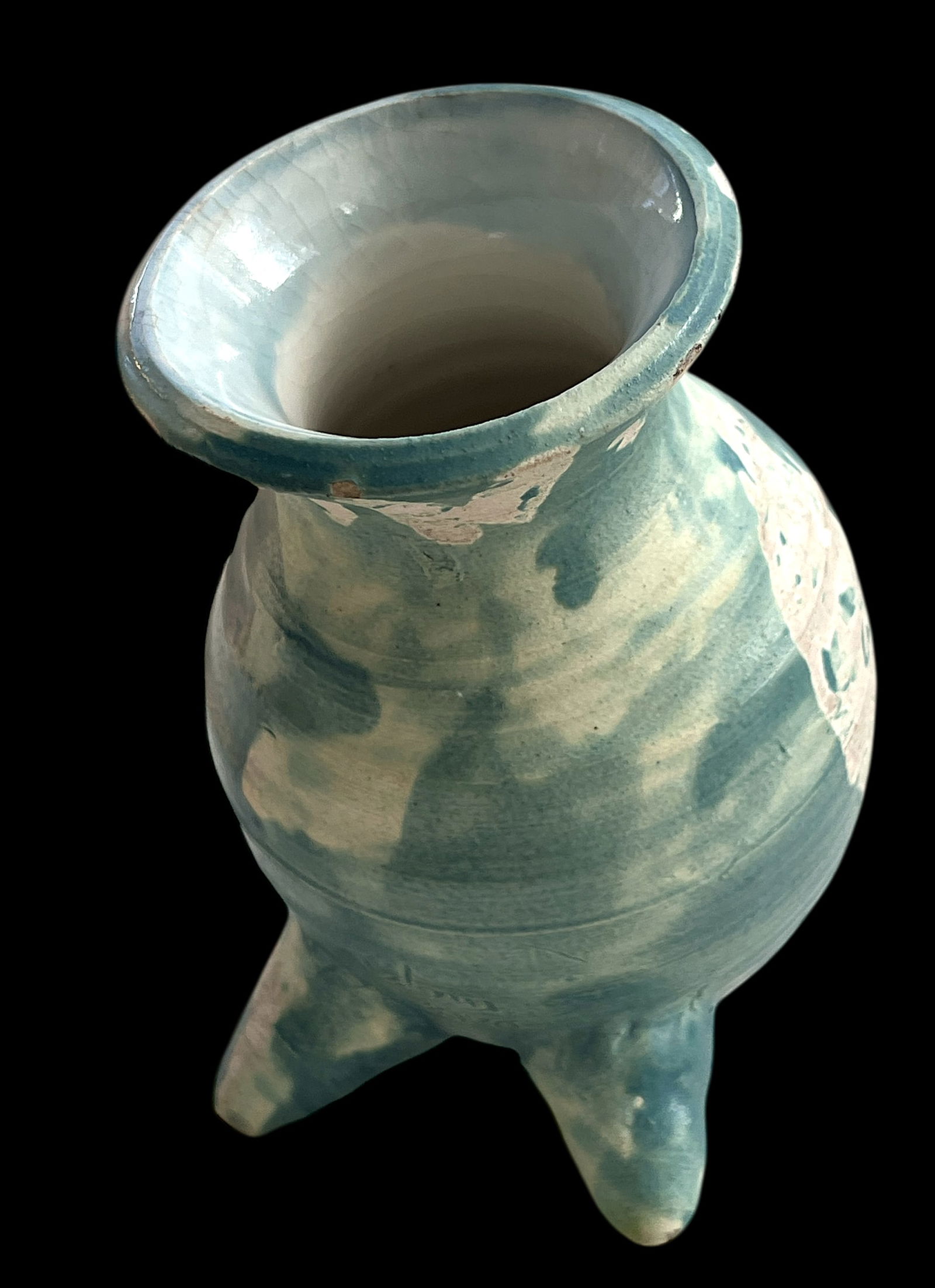 1950s Blue Bird Vase by Dodie Thayer Signed - 10