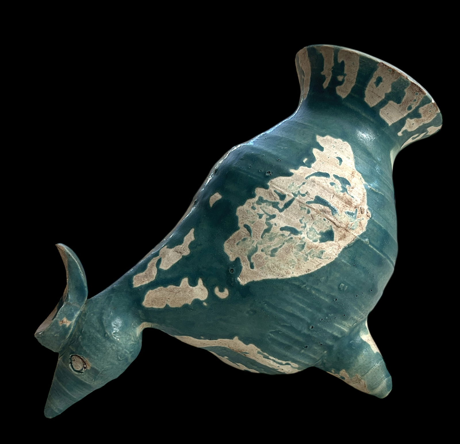 1950s Blue Bird Vase by Dodie Thayer Signed - 2