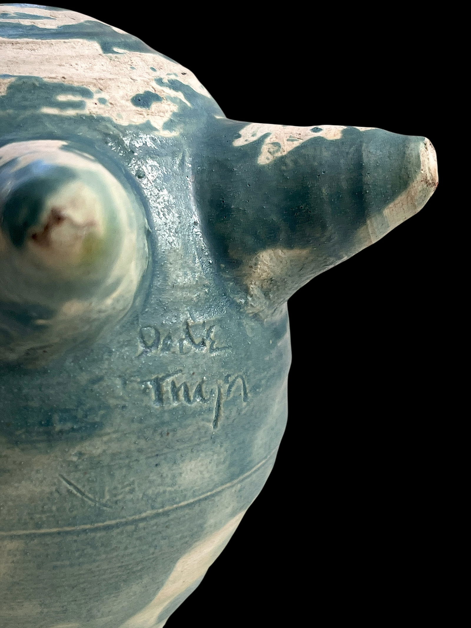 1950s Blue Bird Vase by Dodie Thayer Signed - 9