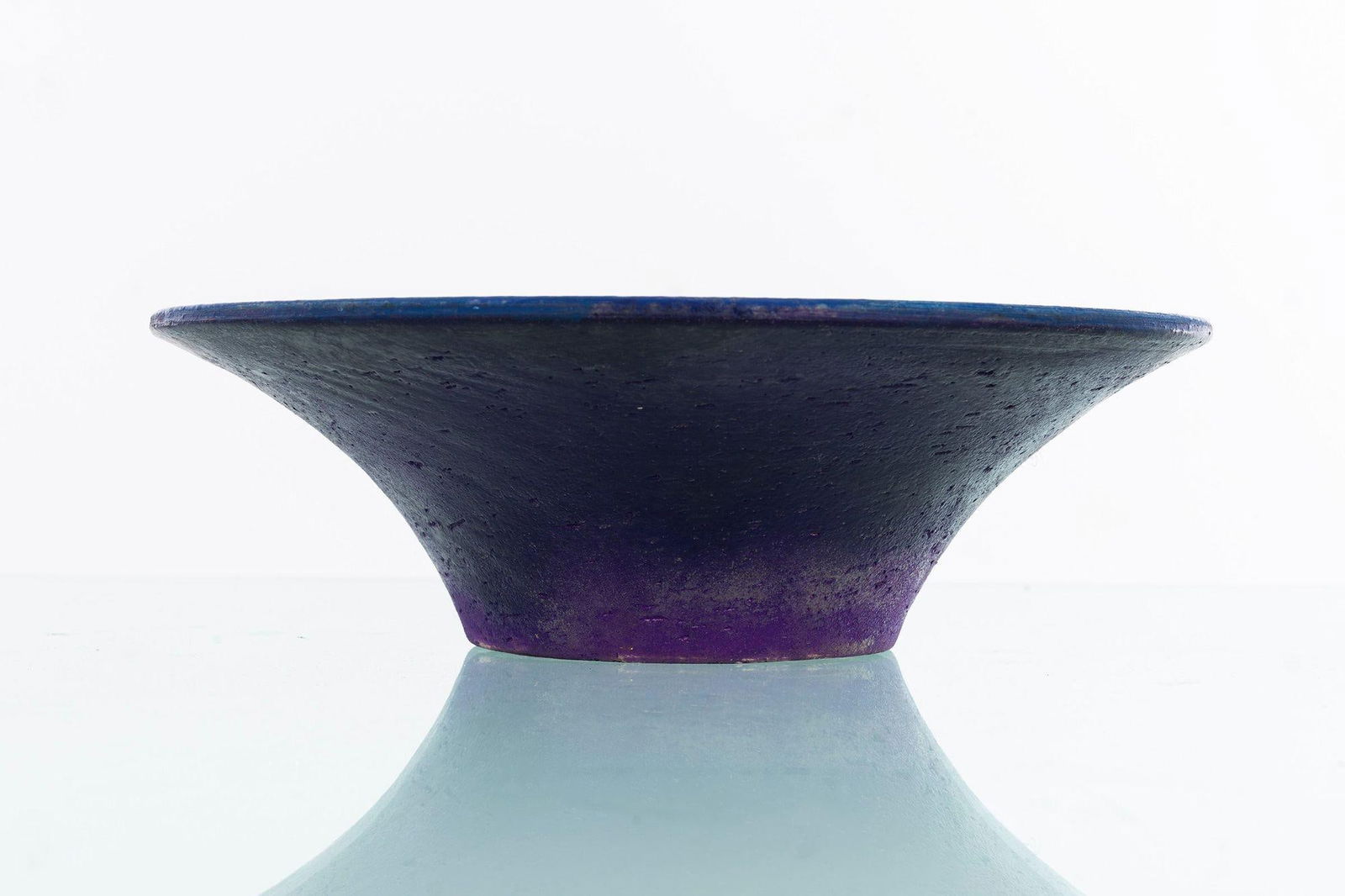 Fantoni for Raymor Deep Purple and Blue Ceramic Bowl 1955 - 2