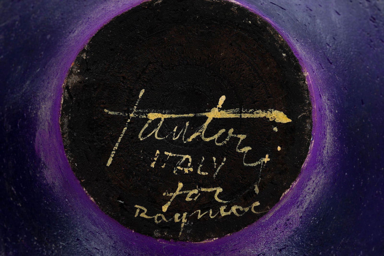 Fantoni for Raymor Deep Purple and Blue Ceramic Bowl 1955 - 5