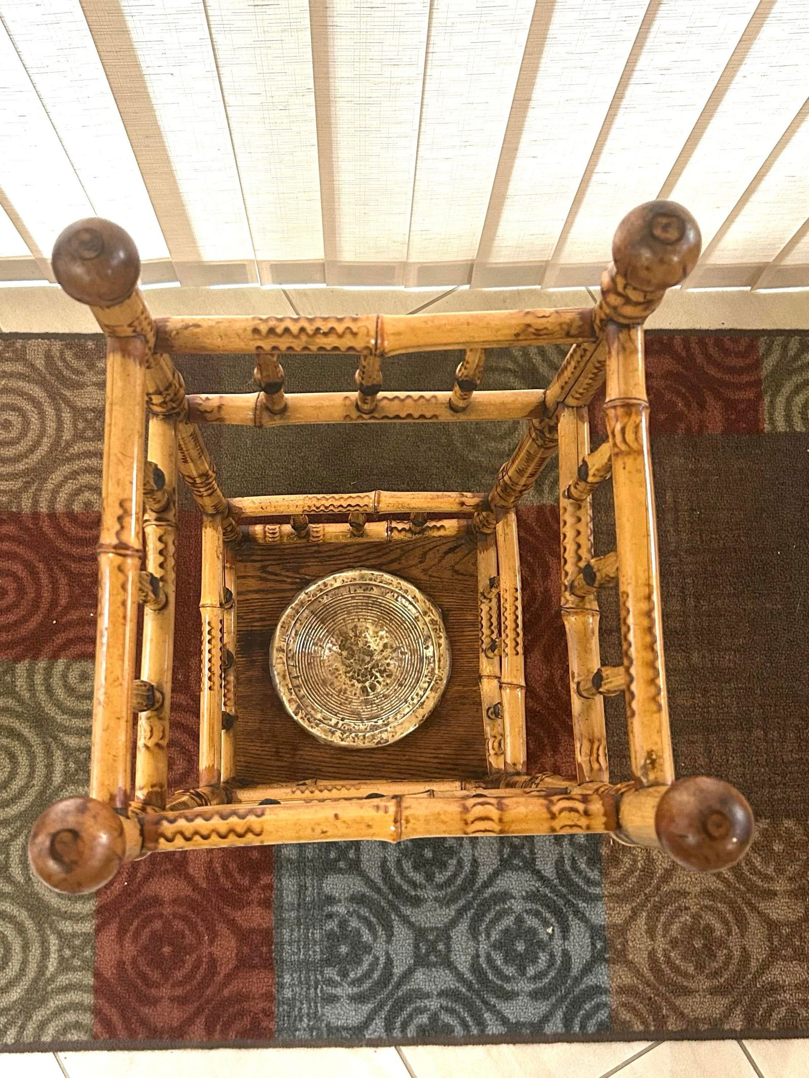 19th Century Antique English Victorian Burnt Bamboo Umbrella/Cane Stand Circa 1890 - 10