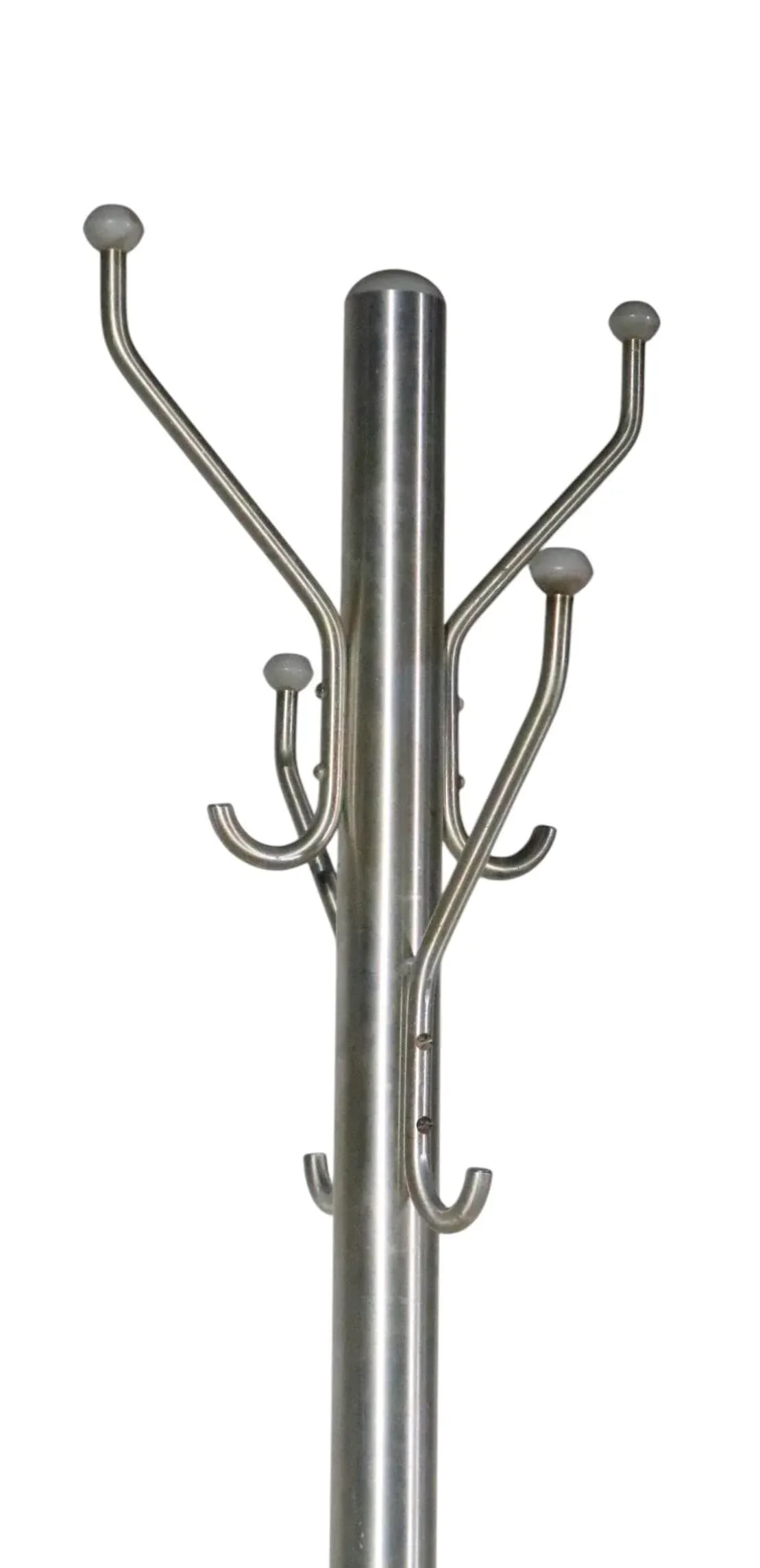 Mid 20th Century Mid Century Industrial Art Deco Aluminum Coat Hat Rack Tree Stand - 5